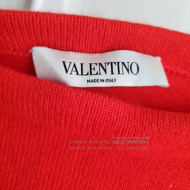 Valentino Valentino Red Cashmere Short Sleeve Sweater . Size L / US 10 / IT 46 - 3 Thumbnail