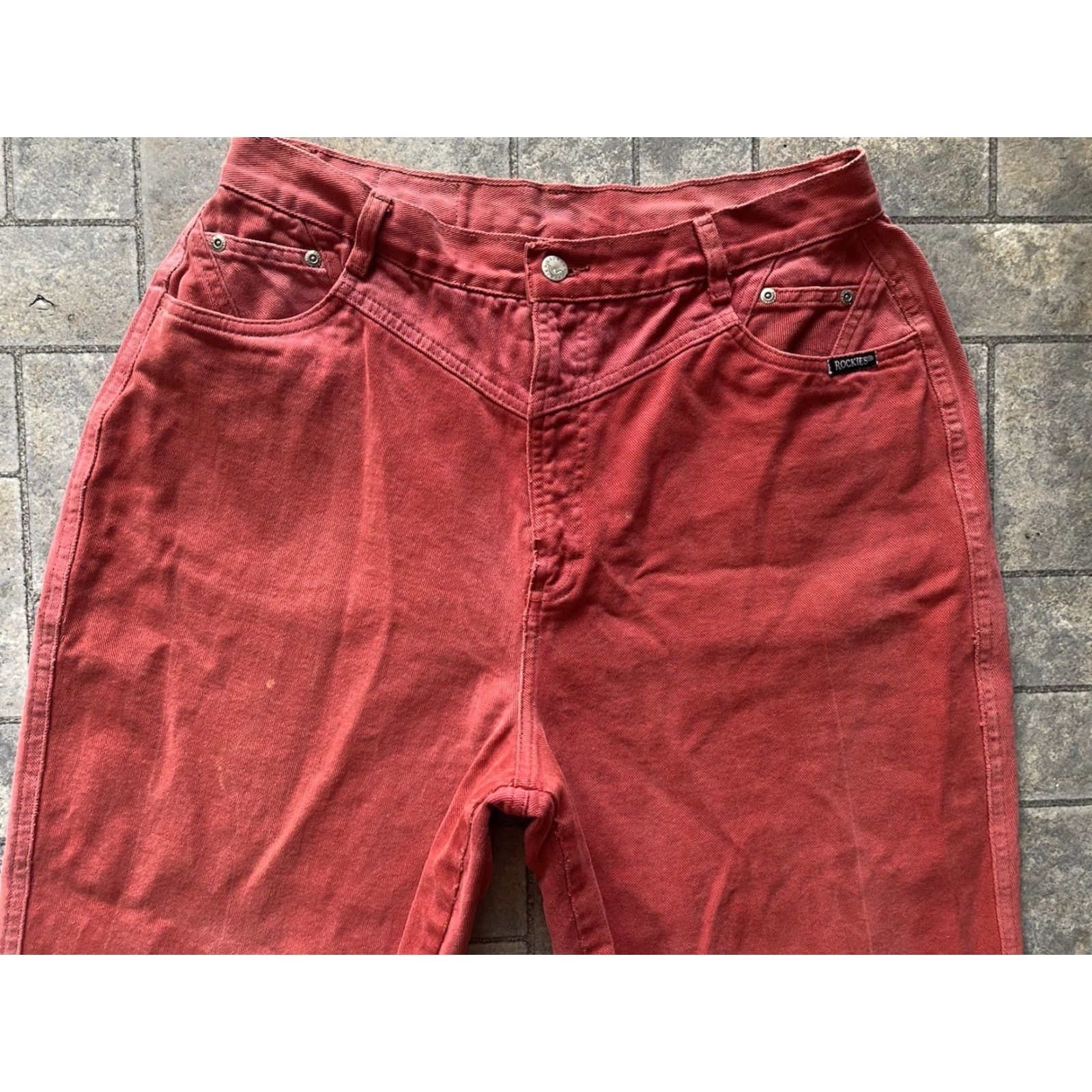 Vintage VINTAGE Rockies Jeans Women 17/18 Red/Orange Western 90s Cowboys Southwestern Mens? Girls? Wait end. Size 38" / US 16 / IT 52 - 4 Thumbnail
