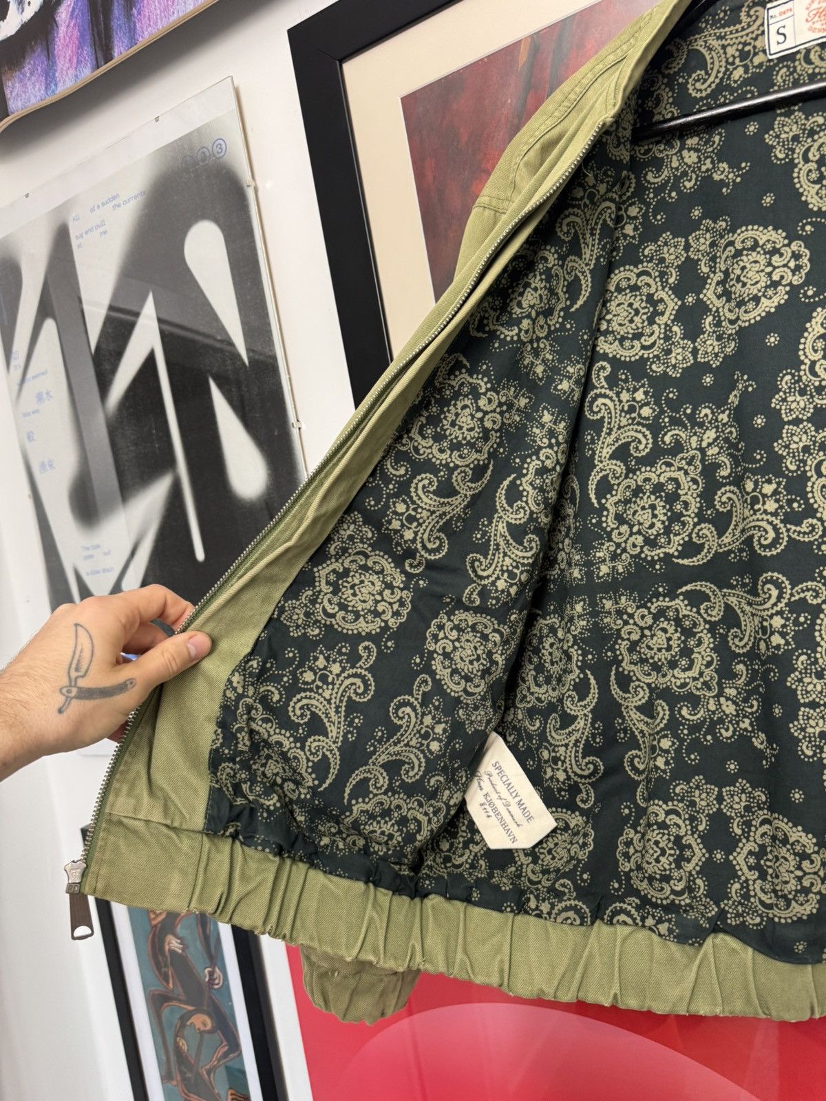 Han Kjobenhavn Han Kjobenhavn Bomber Jacket 50s US Army Olive Paisley Rare Size US S / EU 44-46 / 1 - 5 Thumbnail