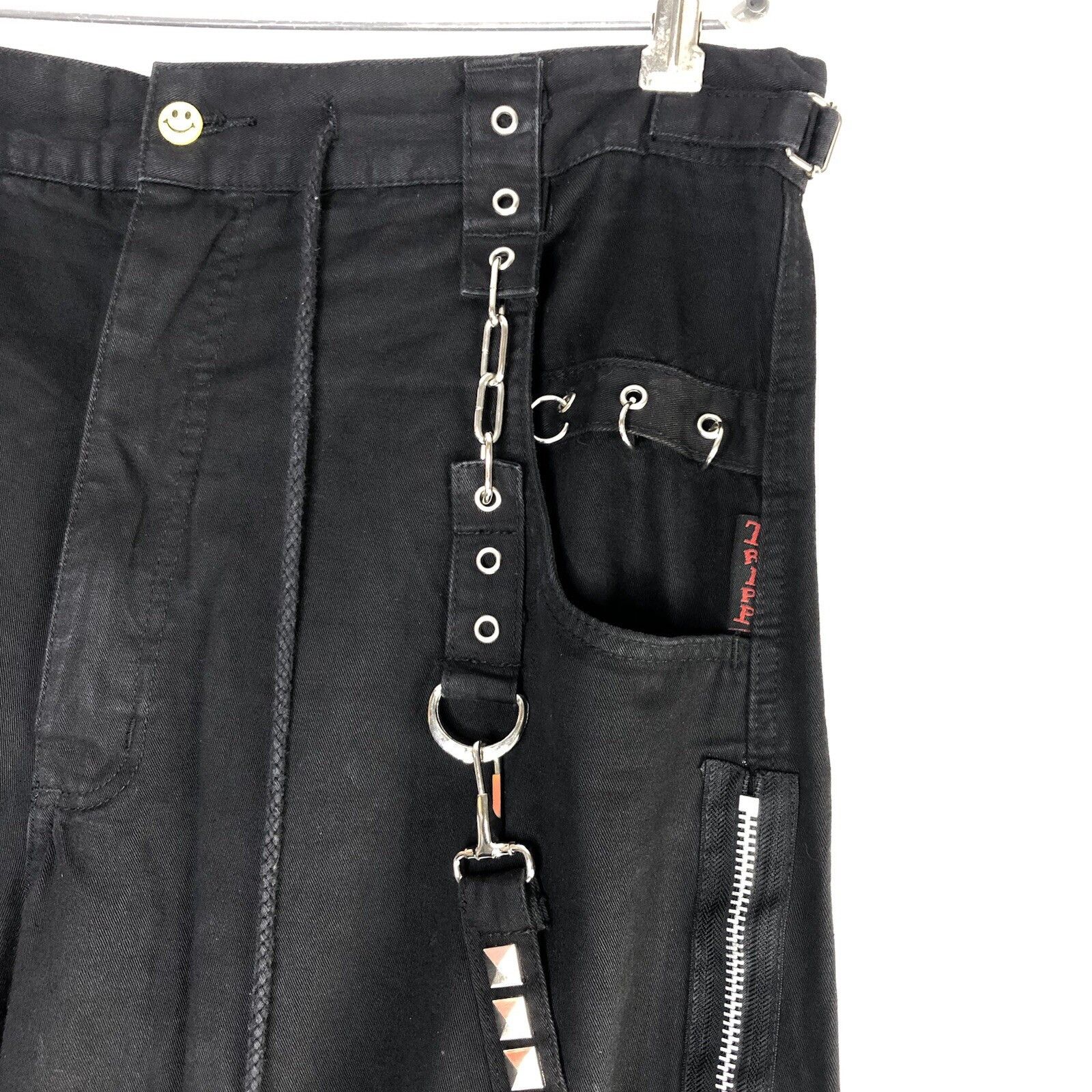 Tripp NYC Tripp NYC Y2K Baggy Bondage Black Pants L Goth Skate Grunge Size US 36 / EU 52 - 13 Thumbnail