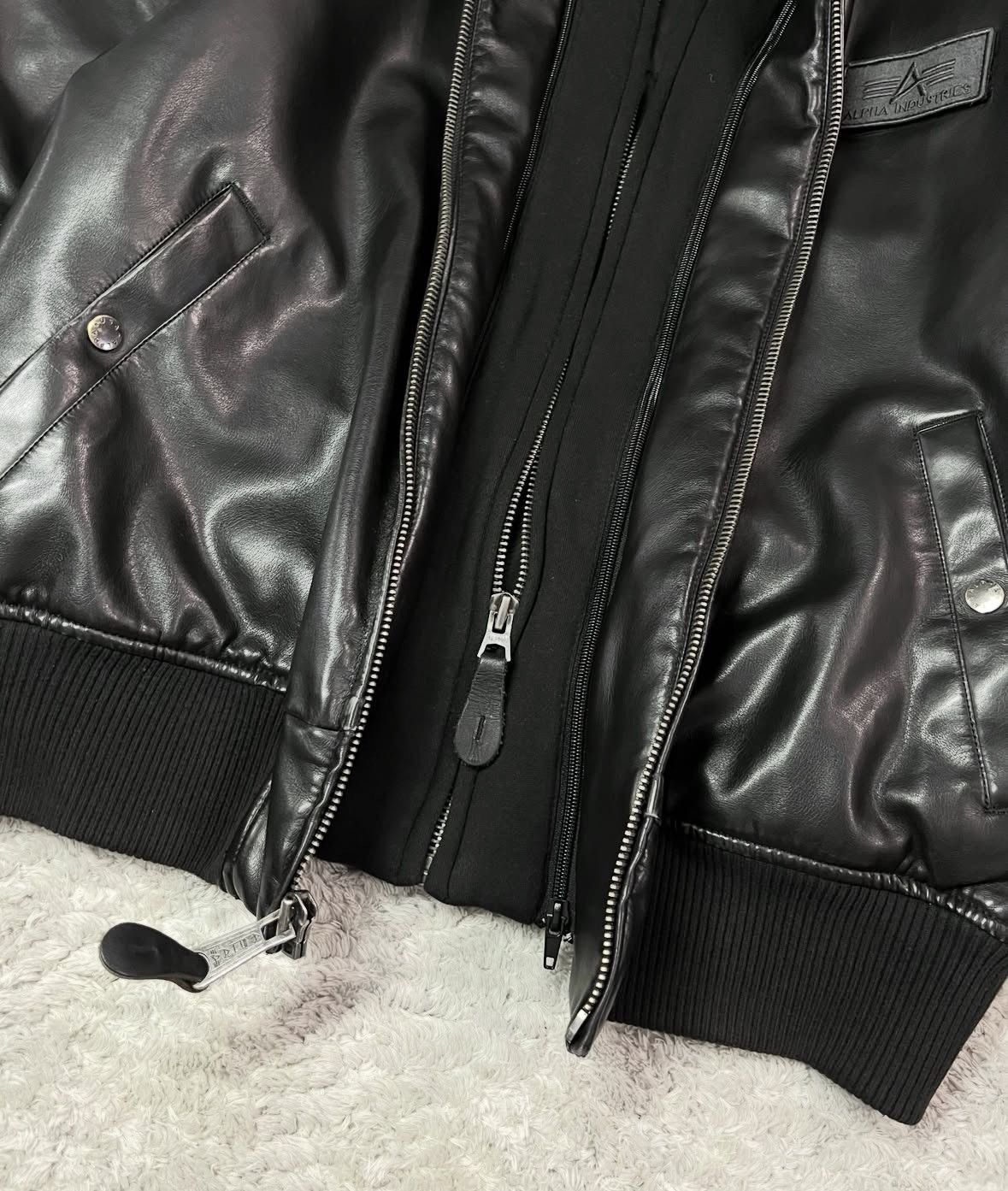 Alpha Industries CRAZY ALPHA INDUSTRIES LEATHER JACKET IN SIZE XL Size US XL / EU 56 / 4 - 3 Thumbnail