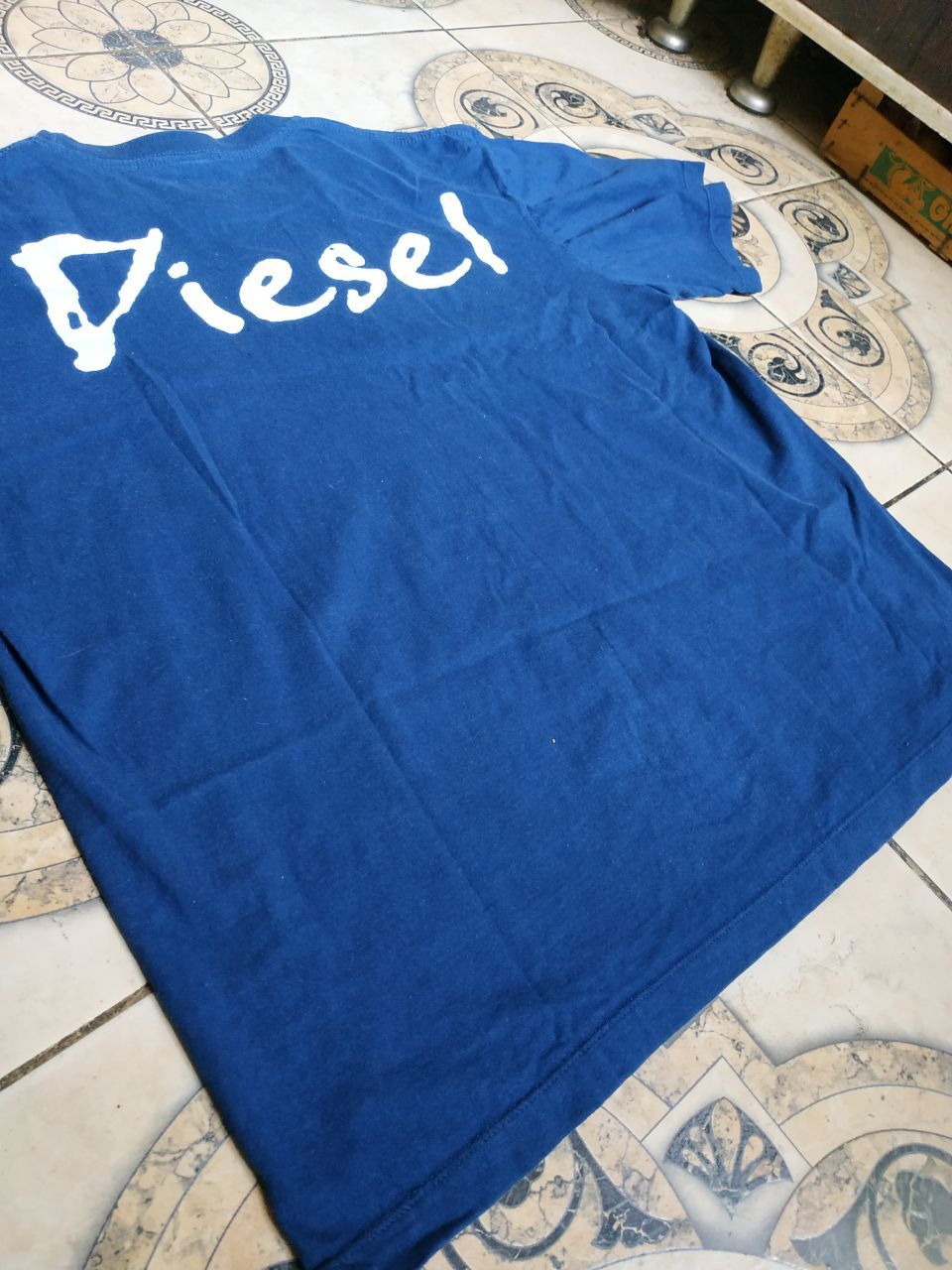 Diesel Vintage Diesel Only The Brave Vertical Logo Tee Blue XL Size US XL / EU 56 / 4 - 15 Thumbnail