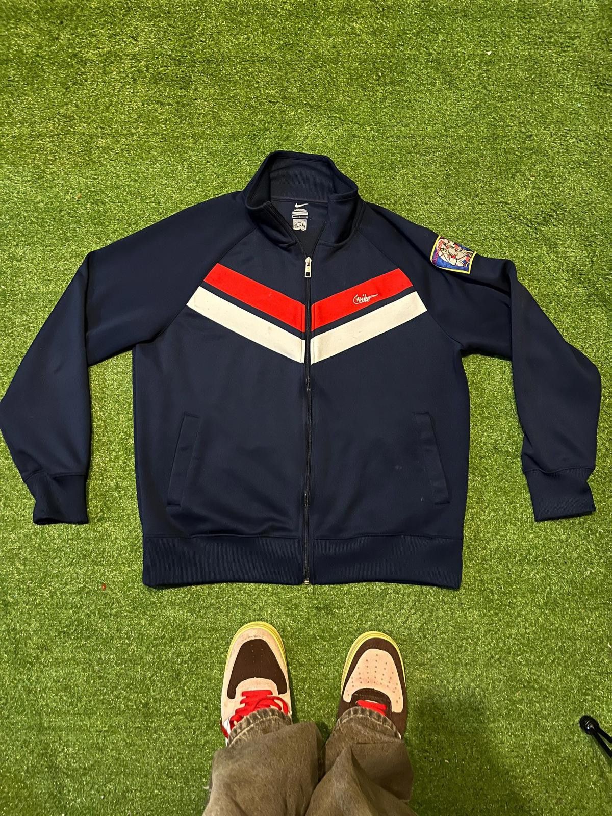 Nike Nike Twins Track Jacket Navy Blue Red White Size ONE SIZE - 6 Thumbnail