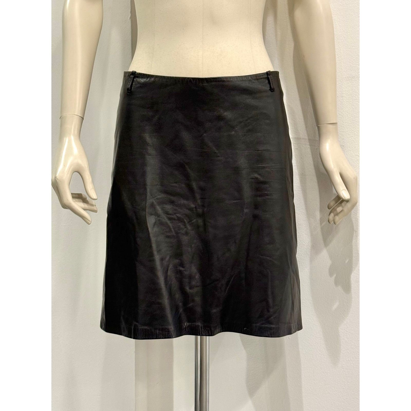 Ann Demeulemeester 1990s Ann Demeulemeester leather skirt Size S / US 4 / IT 40 - 2 Thumbnail