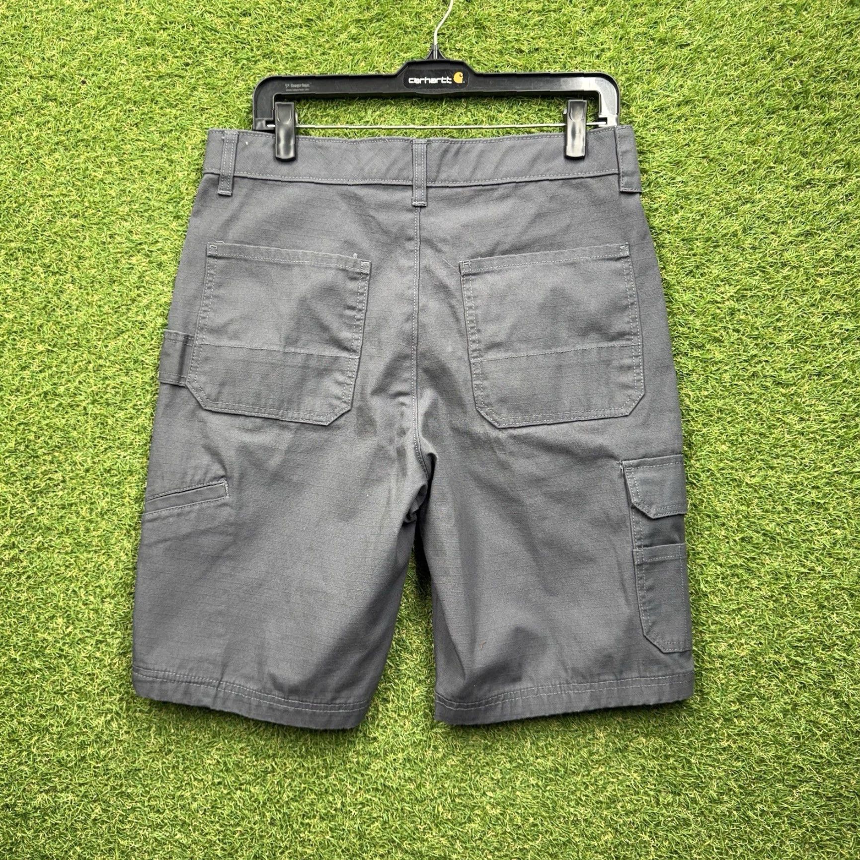 Vintage Brahma Cargo Shorts Mens 30 Grey Ripstop Cotton Blend Relaxed Fit Workwear Pockets Cargo Outdoor Men Size US 30 / EU 46 - 2 Thumbnail