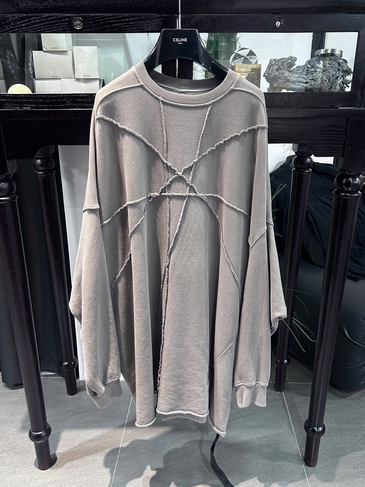 Rick Owens Drkshdw Rick Owens Drkshdw Pentagram Crater Sweater Size US L / EU 52-54 / 3 - 1 Thumbnail