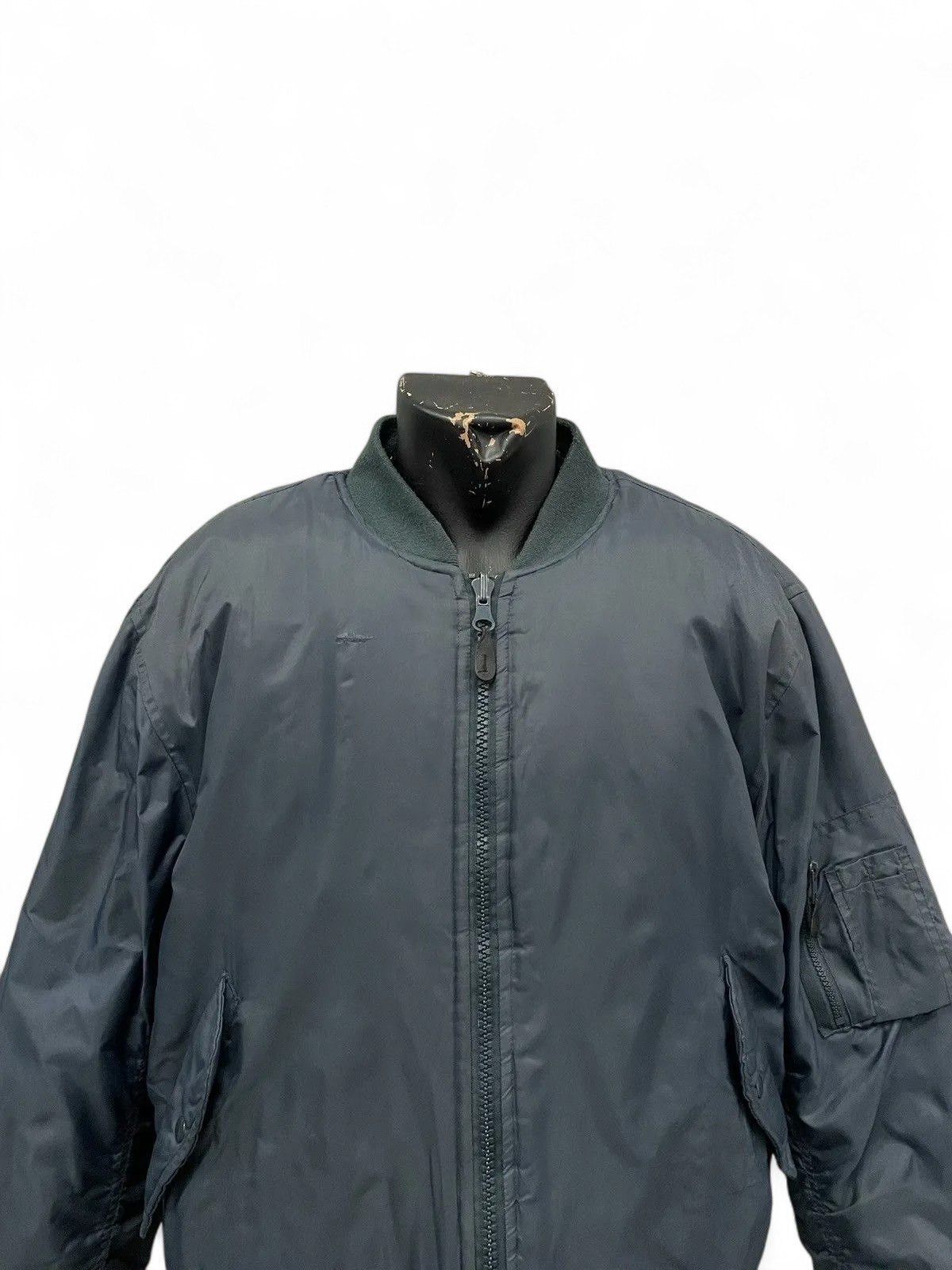 Alpha Industries Vintage Blue MA-1 Bomber Jacket Military Y2K Style Size US L / EU 52-54 / 3 - 3 Thumbnail