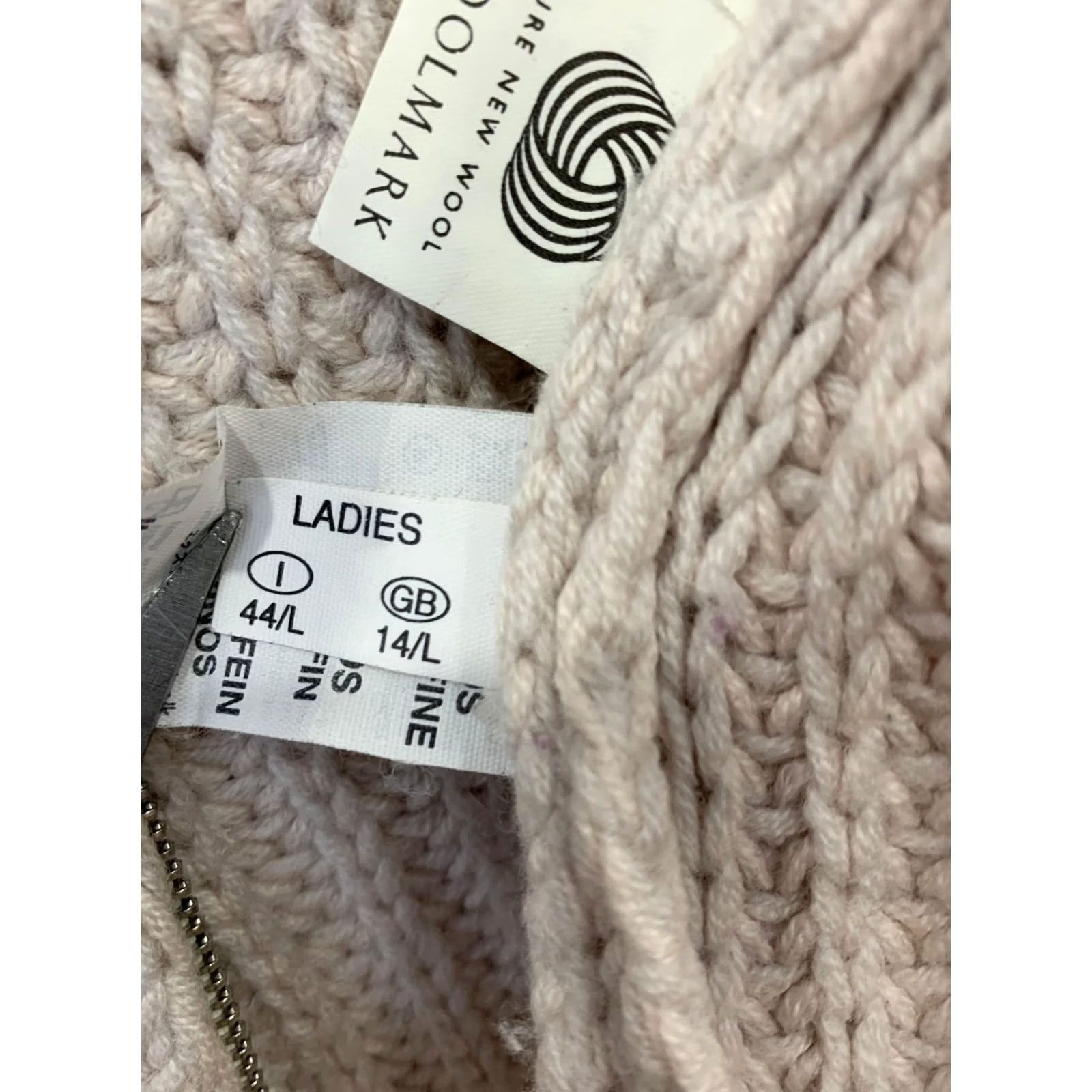 Fabiana Filippi VINTAGE Fabiana Filippi Cardigan Full Zip Merino Wool Beige Italy US 10 L#86 Women Knit Chunks Size L / US 10 / IT 46 - 6 Thumbnail