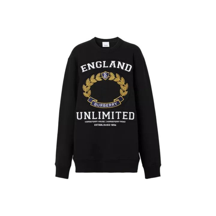 Burberry Burberry Black Logo Print Long Sleeve Sweatshirt 0079 Size XS / US 0-2 / IT 36-38 - 1 Thumbnail
