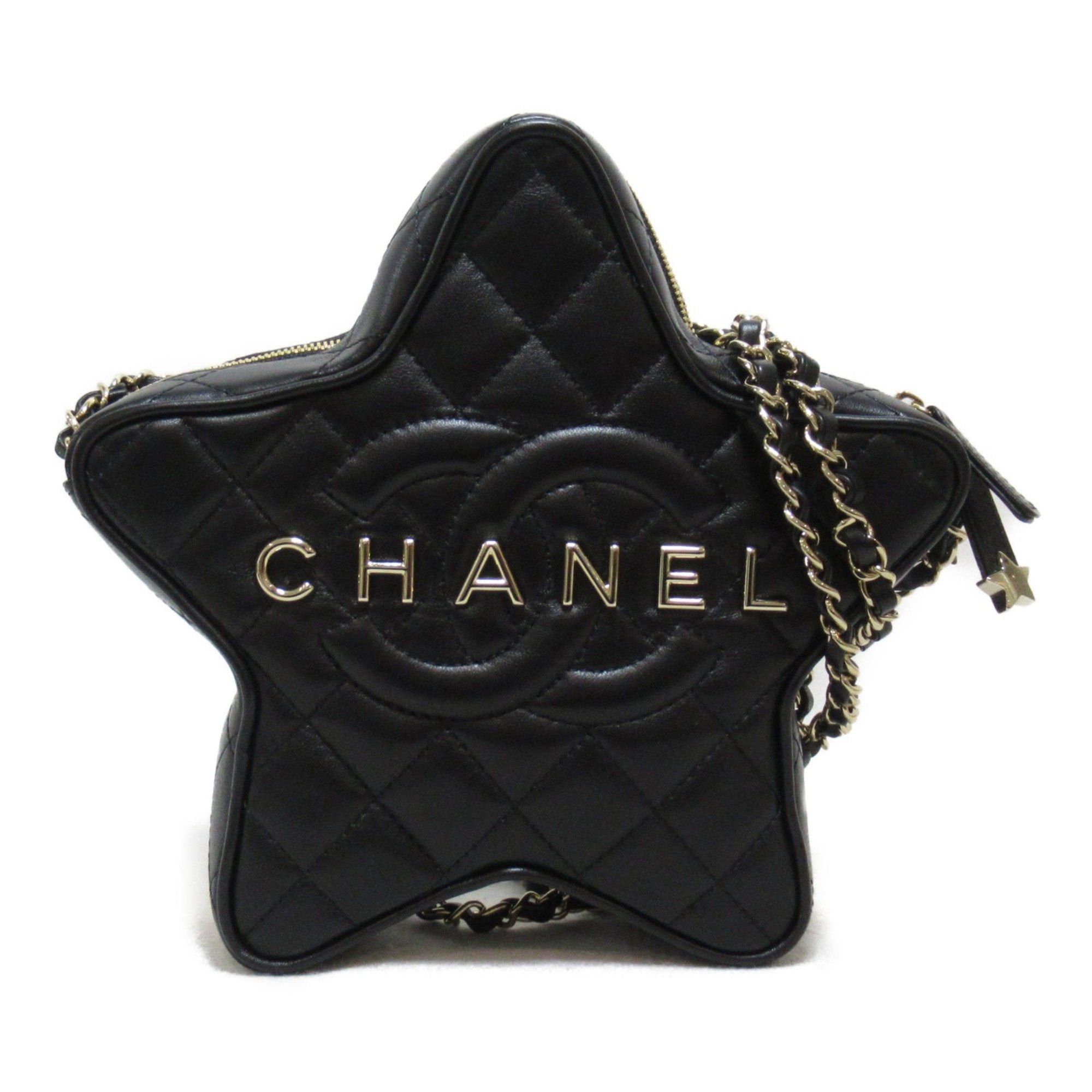 image of Chanel Chainshoulder Bag Black Lambskin [Sheep Leather] As4579, Women's