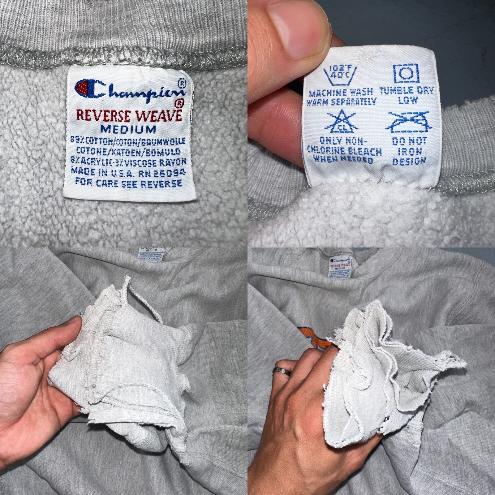 Champion VINTAGE Champion Reverse Weave Sweatshirt Men Medium Gray 80s 90s California USA Outdoor Sports Athletic Size US M / EU 48-50 / 2 - 8 Thumbnail