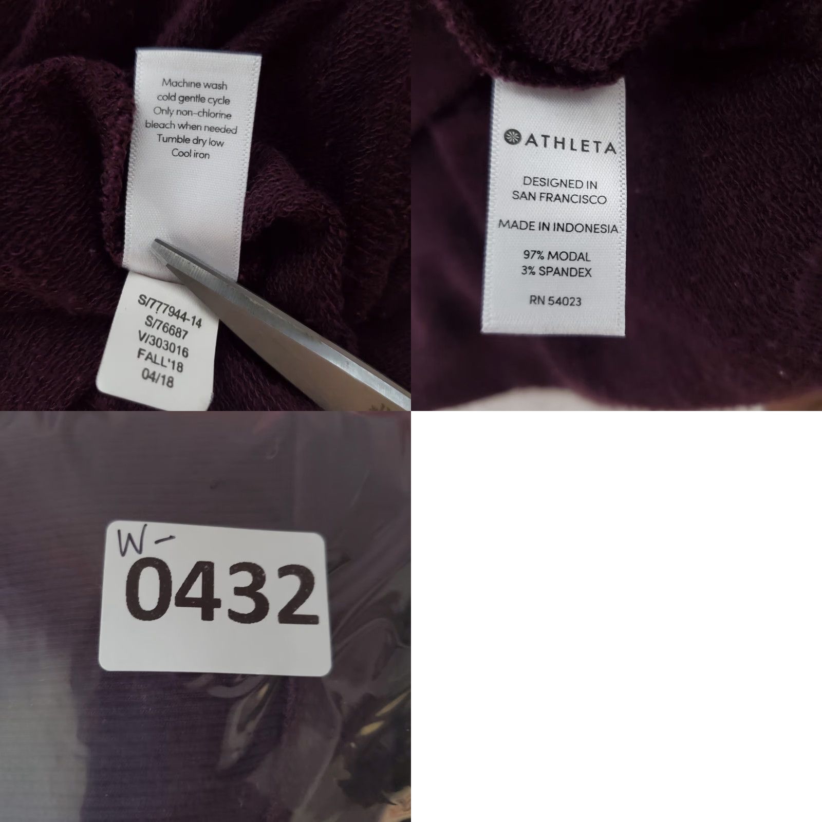 Athleta Athleta Cardigan Womens S Plum Open Front Waterfall Pockets Thumbholes Modal Cardigan Womens S Purple Athleisure Fall Winter Size S / US 4 / IT 40 - 8 Thumbnail