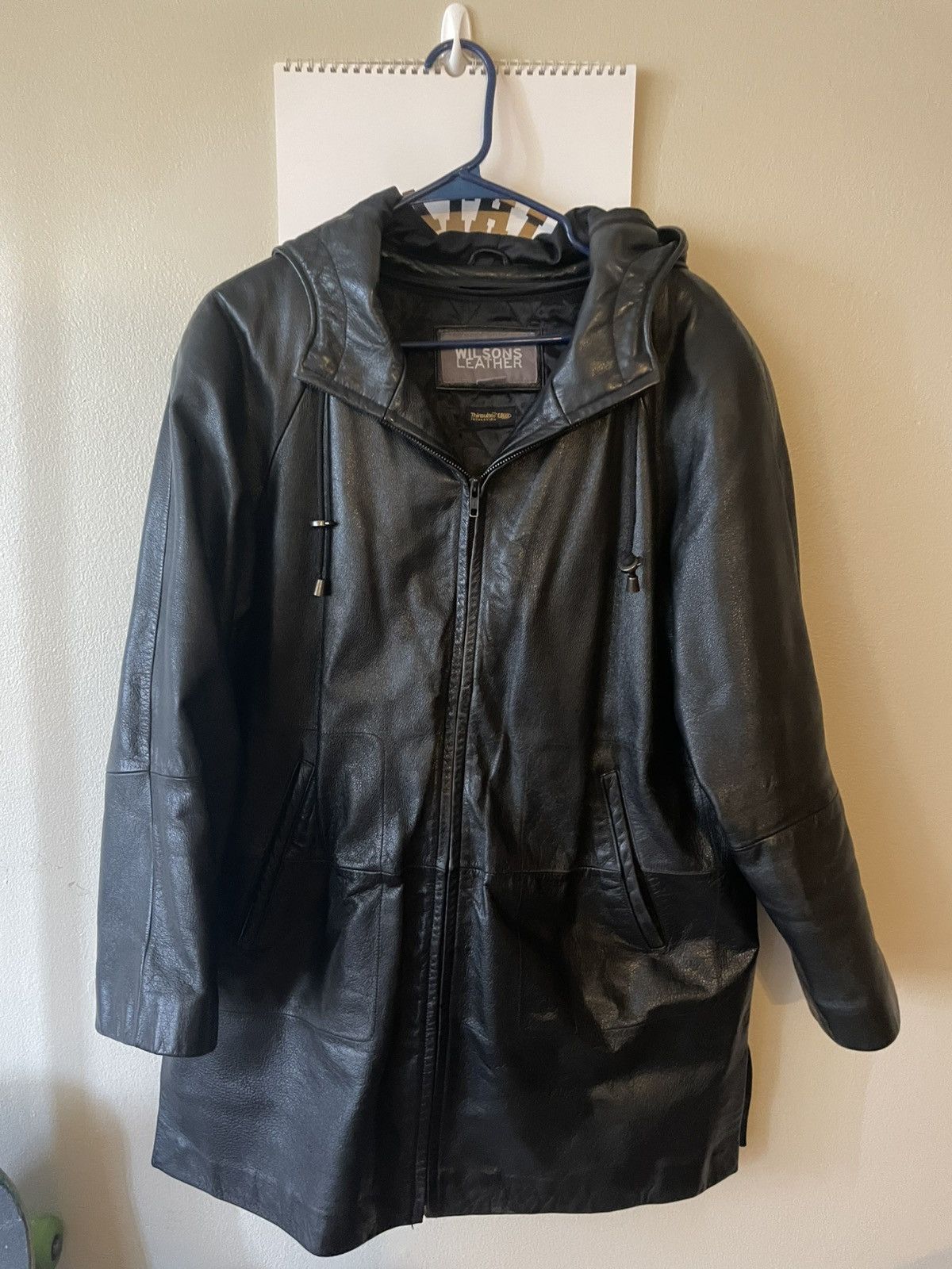 Wilsons Leather Fully leather hooded jacket parka Size US L / EU 52-54 / 3 - 4 Thumbnail