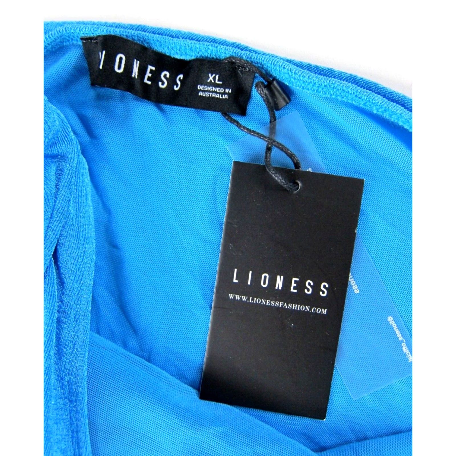 Lioness LIONESS Blue Stretch Ruched Bodycon One Shoulder Mini Goddess Dress XL Size XL / US 12-14 / IT 48-50 - 3 Thumbnail