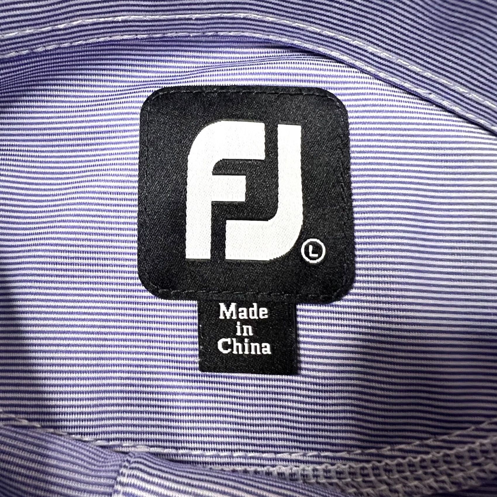 Footjoy FootJoy Polo Shirt Mens Large Purple Stripe Short Sleeve Golf Performance Stretch FJ Back Logo Size US L / EU 52-54 / 3 - 5 Thumbnail