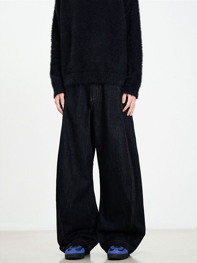 Japanese Brand × Jean Vintage wide-leg silhouette machete versatile straight jeans Size US 32 / EU 48 - 6 Thumbnail