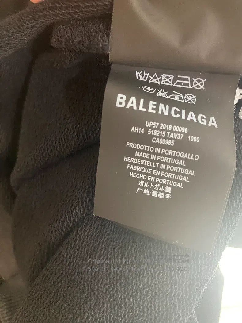Balenciaga Balenciaga Black hoodie with back logo print, size XS Size US XS / EU 42 / 0 - 8 Thumbnail