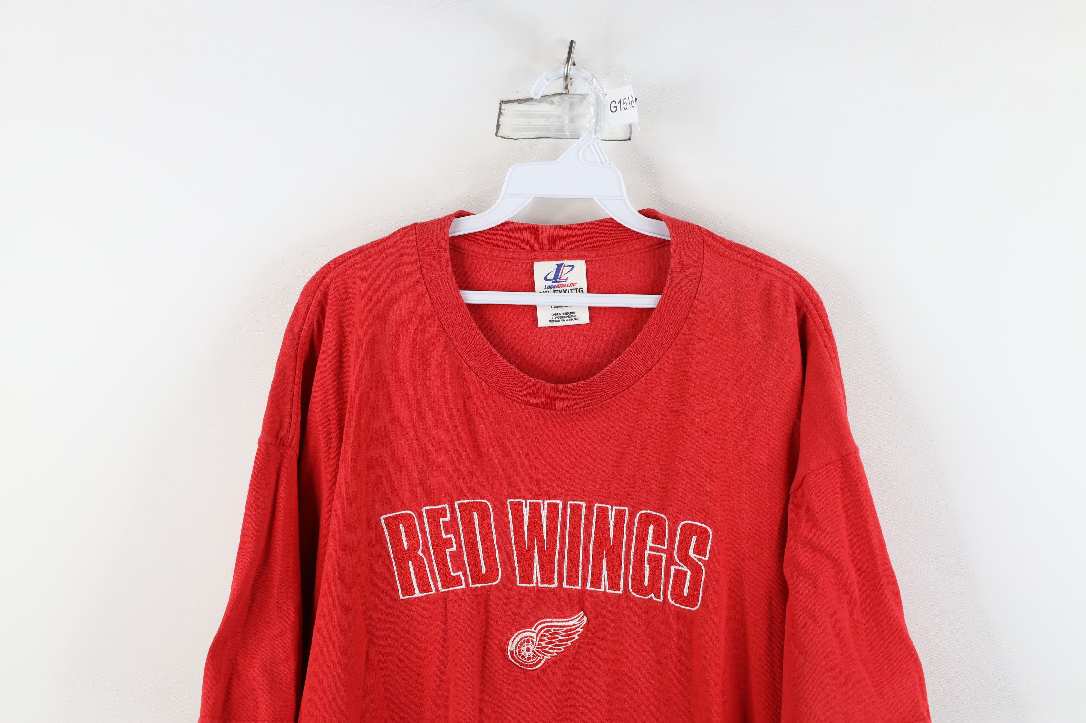 Vintage Vintage 90s Spell Out Detroit Red Wings Hockey T-Shirt Size US XXL / EU 58 / 5 - 2 Thumbnail