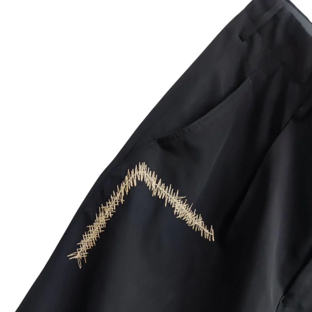 Yohji Yamamoto Yohji Yamamoto pour homme/ 80s Round Logo Scratched Pants Size US 34 / EU 50 - 6 Thumbnail