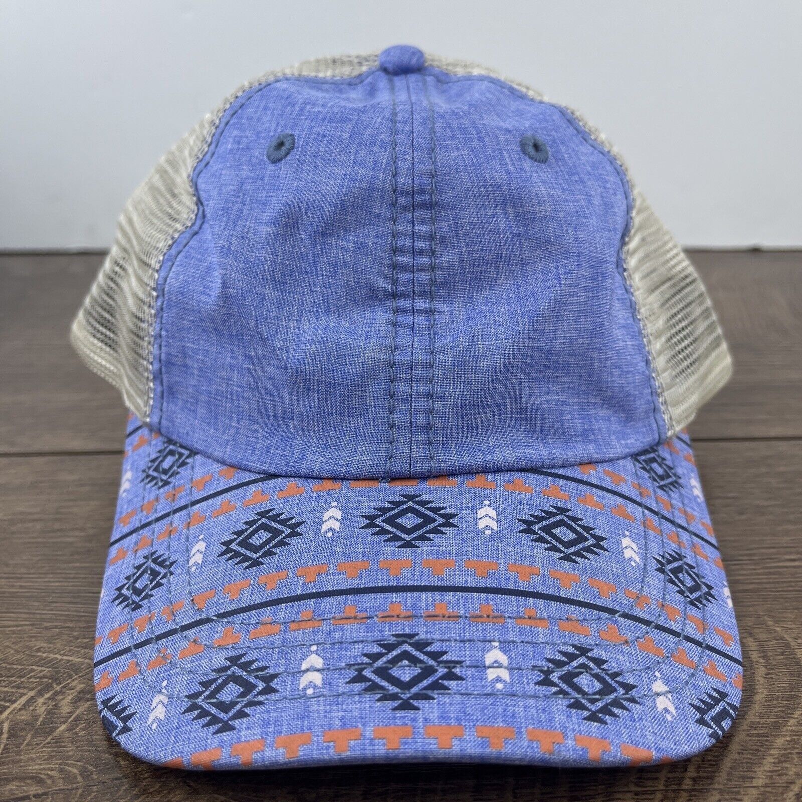 Other Aztec Blue Hat Blue Hat Adjustable Adult Size Hat Blue Cap Size ONE SIZE - 3 Thumbnail