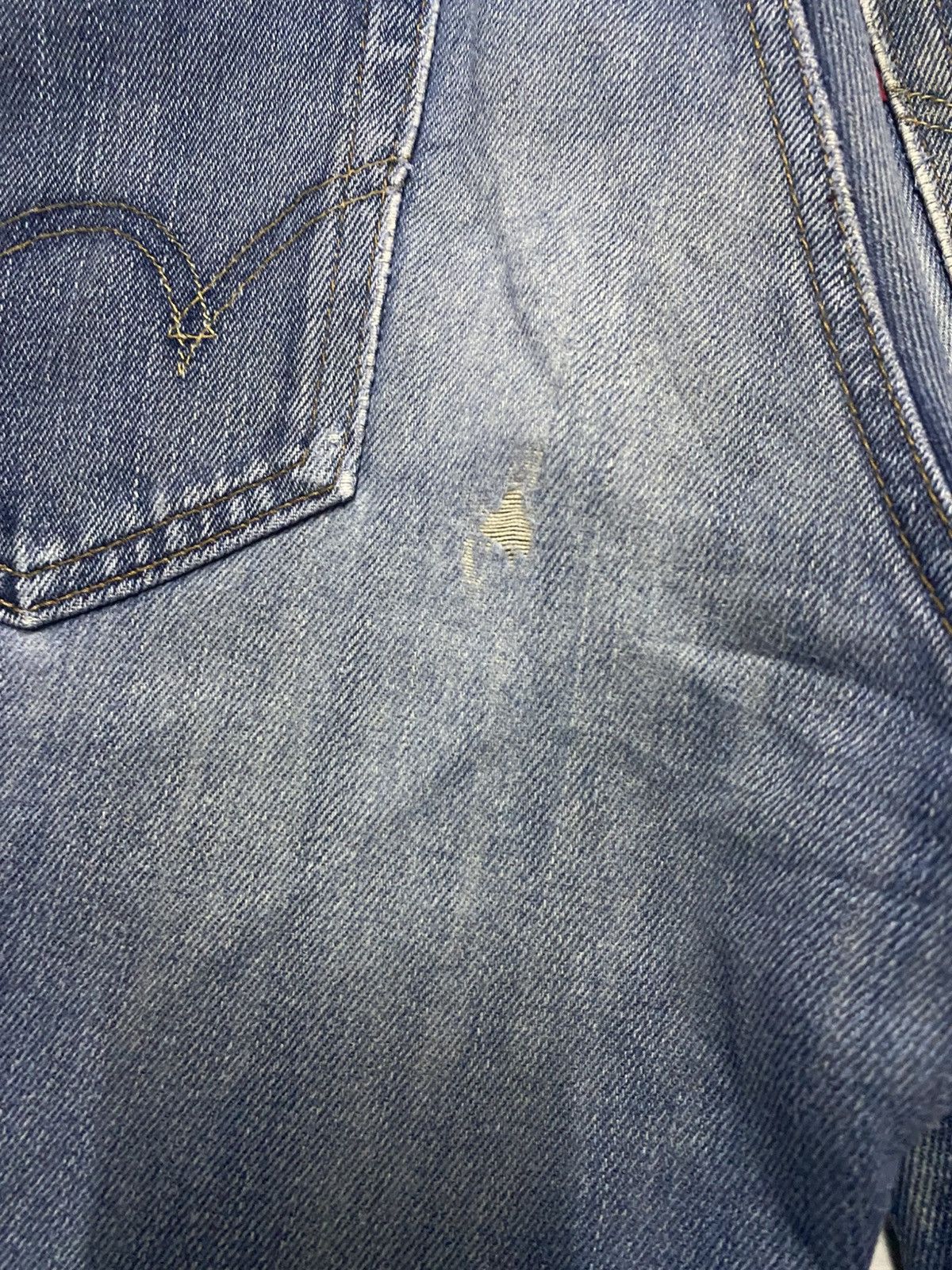 Edwin Vintage Edwin 503 Faded Wash Distressed Slim Fit Jeans Size US 32 / EU 48 - 13 Thumbnail