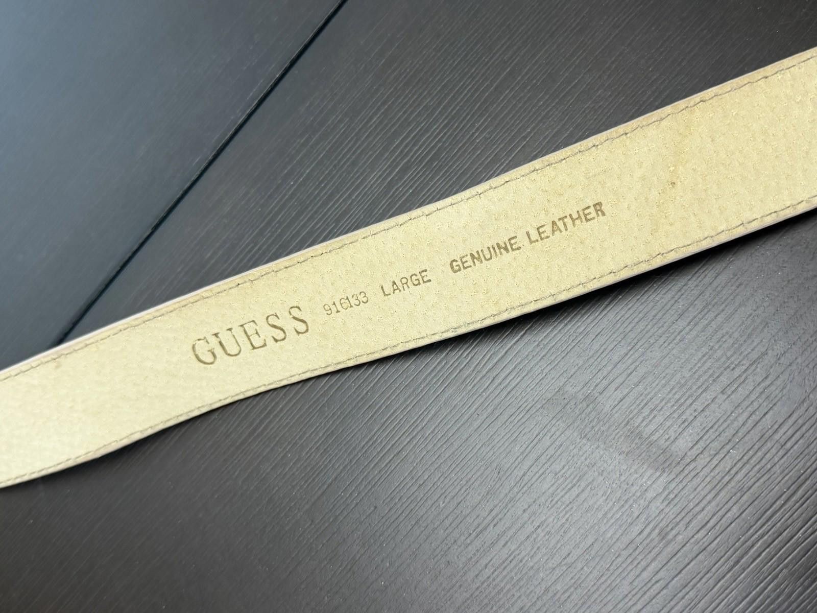 Guess GUESS Genuine Leather Belt Large Gold G Logo Multicolor Y2K Size ONE SIZE - 4 Thumbnail