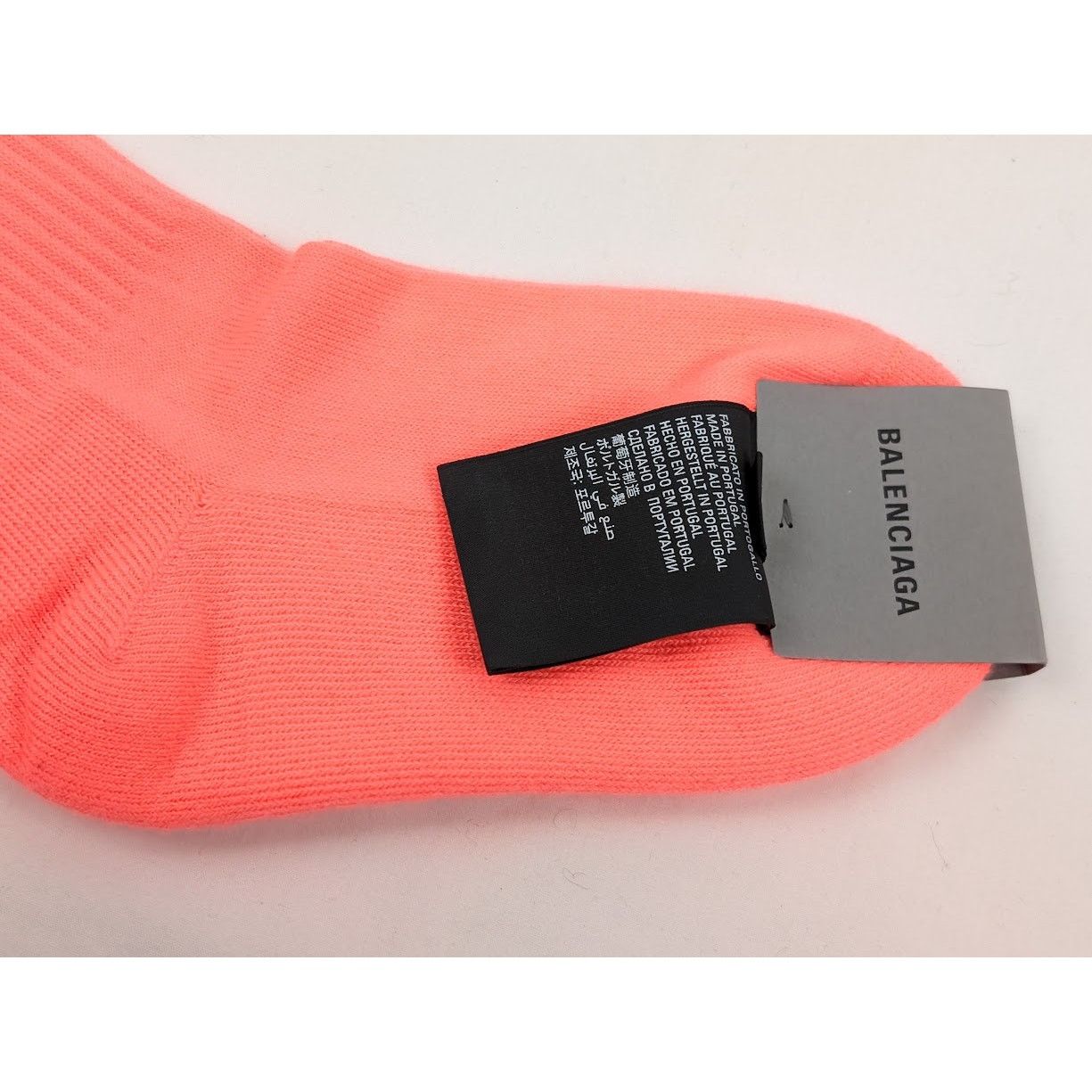 Balenciaga o1rshd1 Size: S / Fluo Cotton Sport Socks in Rose/Black Size ONE SIZE - 5 Thumbnail