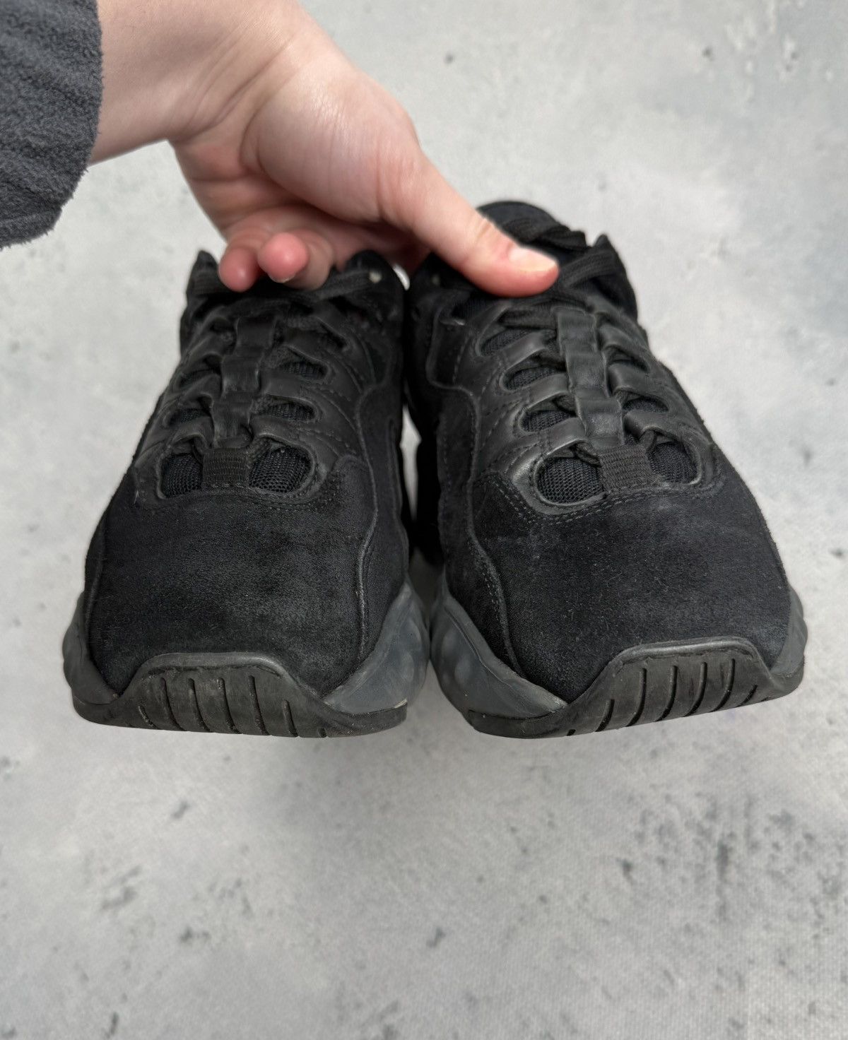 Acne Studios Acne Studios Rockaway Triple Black Suede Leather Sneakers Size US 5 / IT 35 - 4 Thumbnail