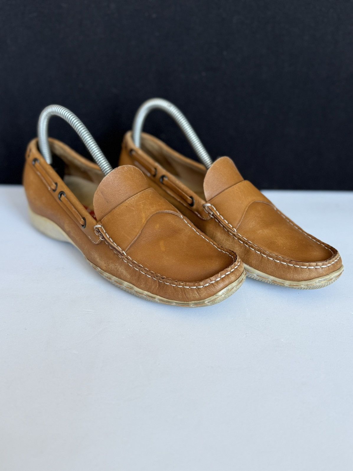 Prada Prada Brown Slip On Leather Shoes size 38 Size US 8 / IT 38 - 1 Thumbnail