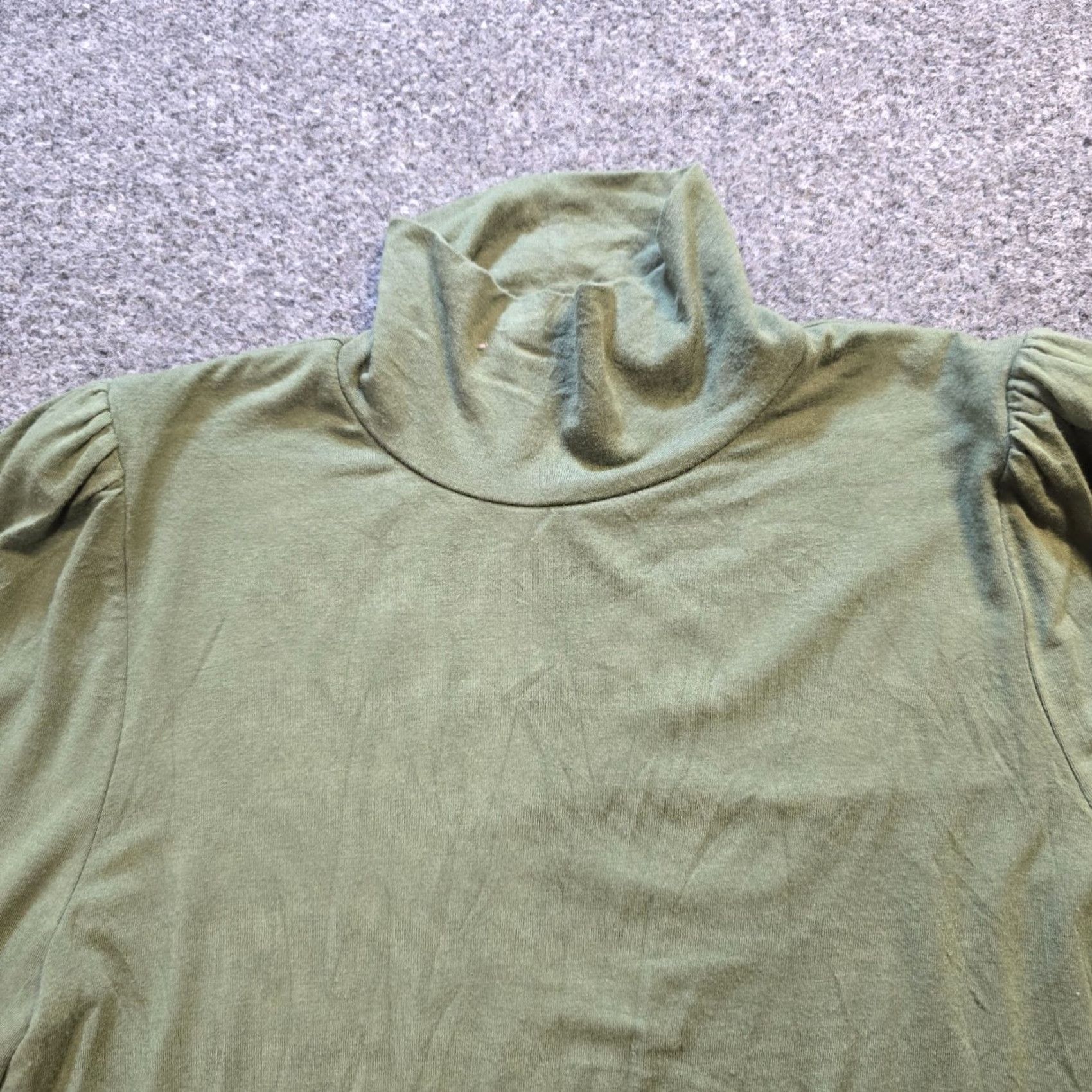 J.Crew J.CREW Top Womens Size Small Green Form Knit Turtleneck Long Sleeve Layer Casual Shirt Size S / US 4 / IT 40 - 2 Thumbnail