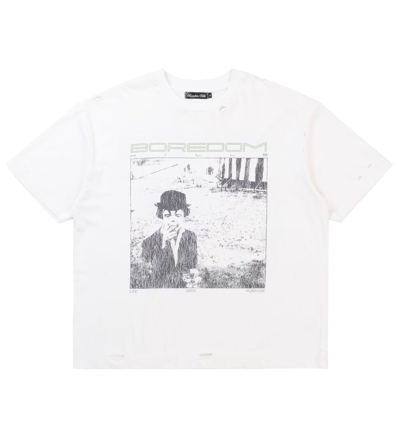 Boredom Kills Purpose Tee White