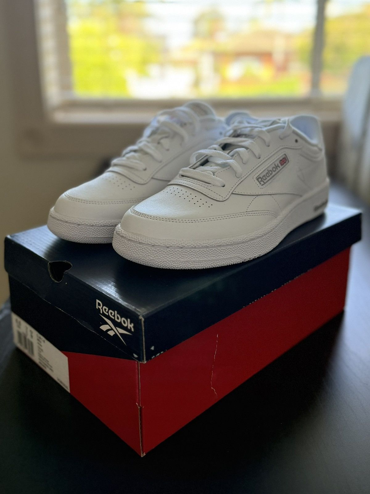Reebok Reebok Club C 85 Int-White/Sheer Grey Tennis Daily Sneaker Size US 8.5 / IT 38.5 - 1 Thumbnail