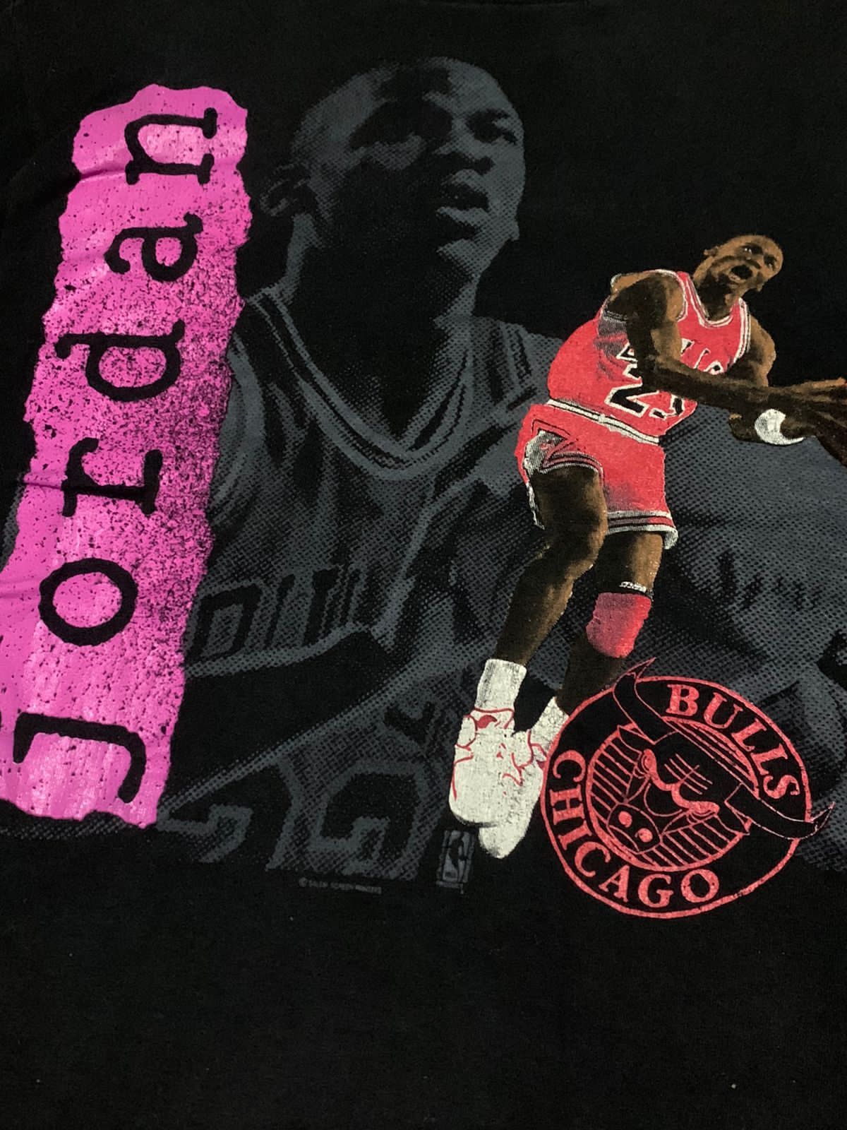 NBA × Salem Sportswear × Vintage Vintage 90s Michael Jordan Chicago Bulls Tee Size US M / EU 48-50 / 2 - 2 Thumbnail