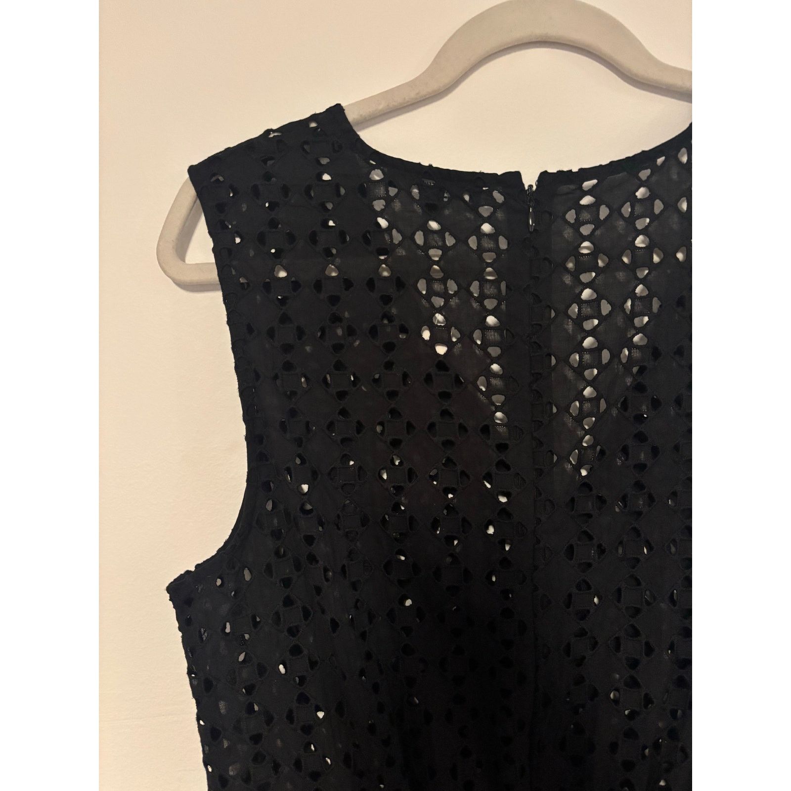 NWT Madewell Eyelet V-Neck Maxi Dress In Black Size 10