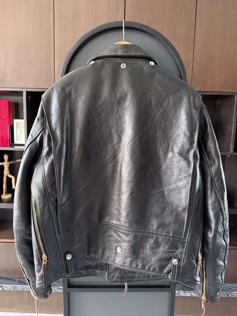 Buco Buco J-24, black tea-core horseskin leather coat Size US L / EU 52-54 / 3 - 2 Thumbnail