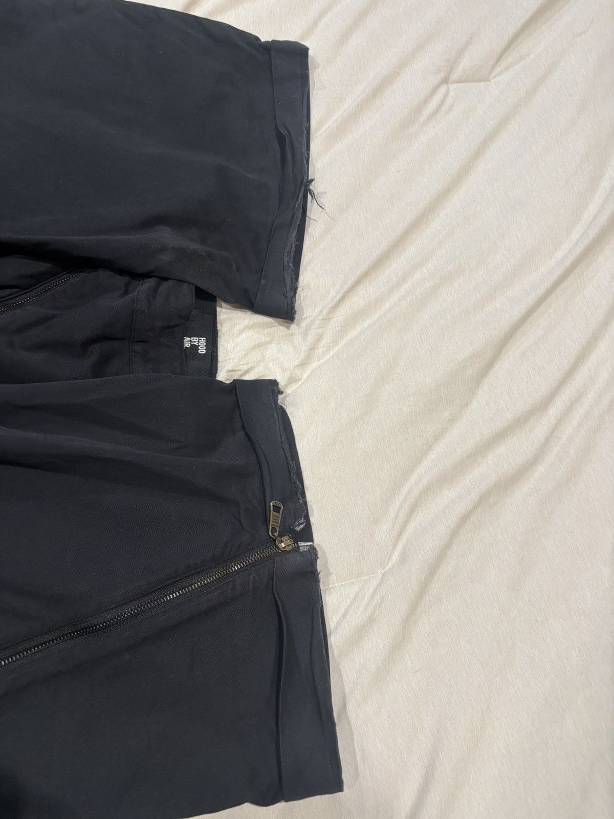 Hood By Air Black Spiral Zip Wide Pants Size US 31 - 7 Thumbnail