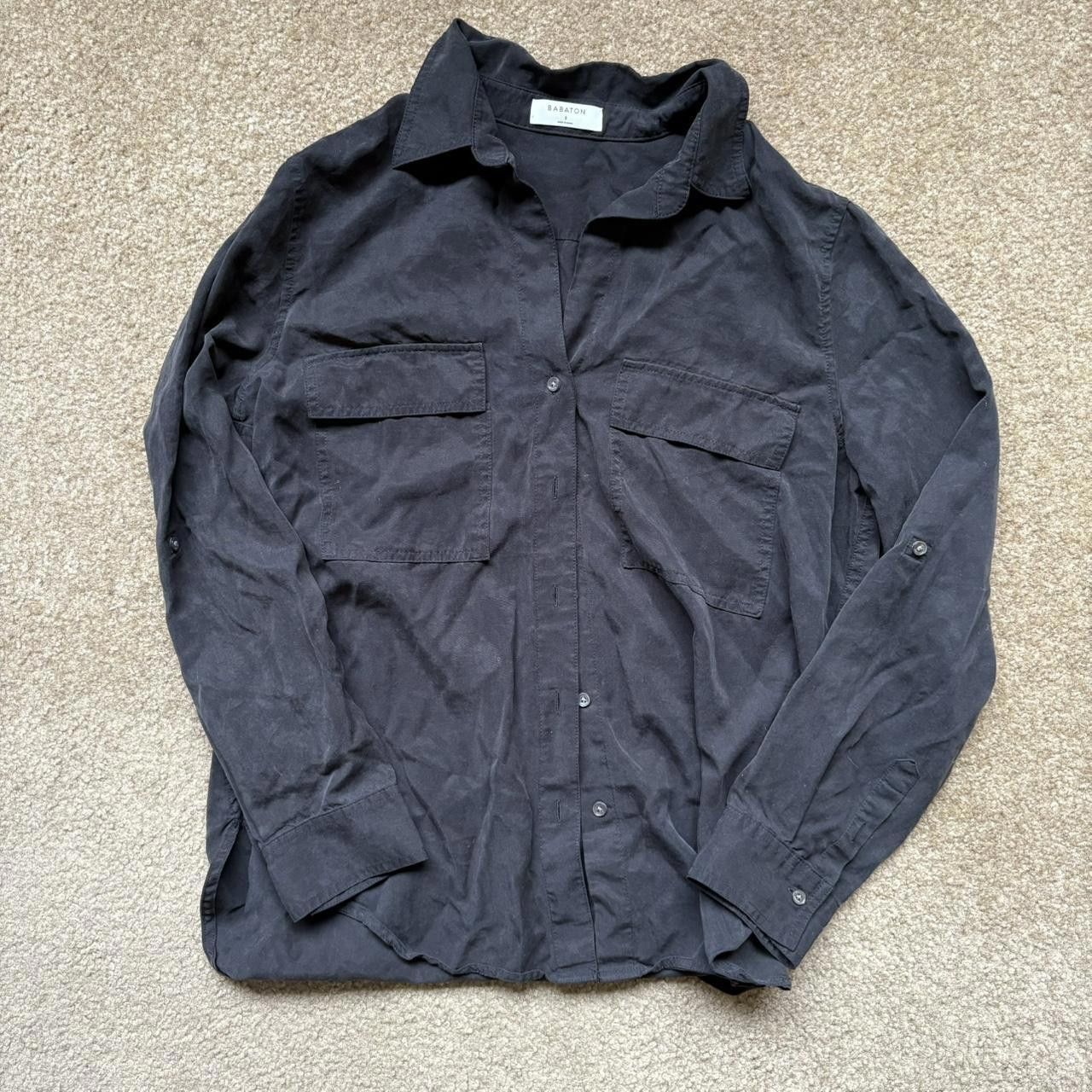 Designer Babaton Black Button Up Size S / US 4 / IT 40 - 1 Thumbnail