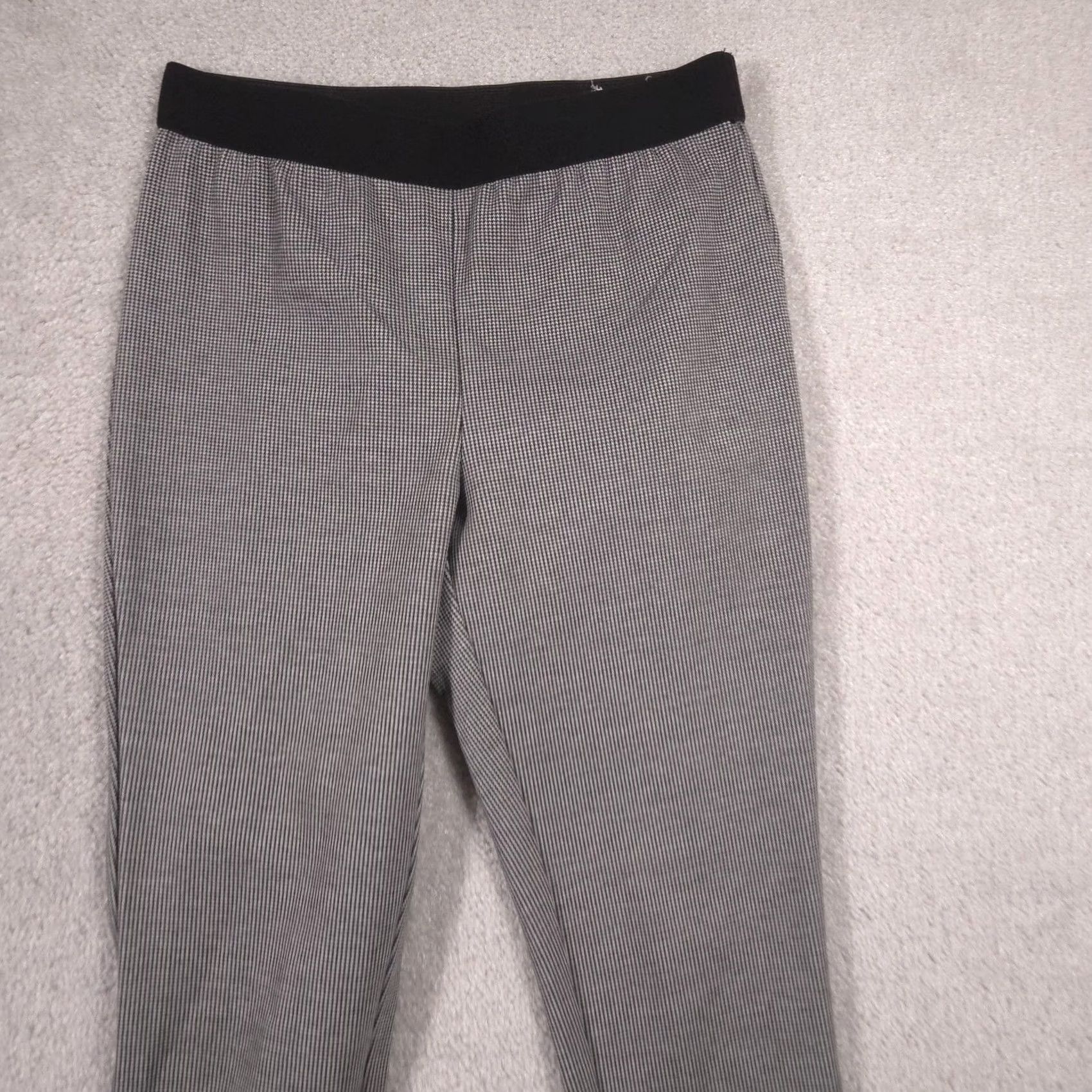 Talbots Talbots Pants Womens 4 Gray Check Soho Ankle Ponte Slim Pull On Stretch Career Pants Size 27" / US 4 / IT 40 - 3 Thumbnail