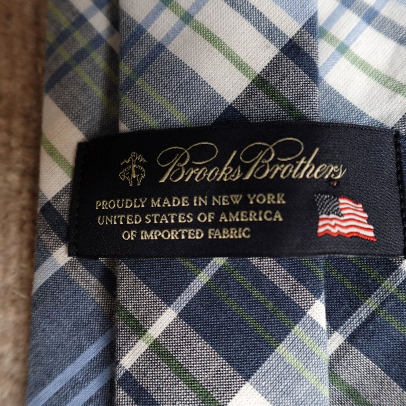 Brooks Brothers Brooks Brothers Tie Blue Plaid Cotton 100% Made in USA Tie Mens Size ONE SIZE - 6 Thumbnail