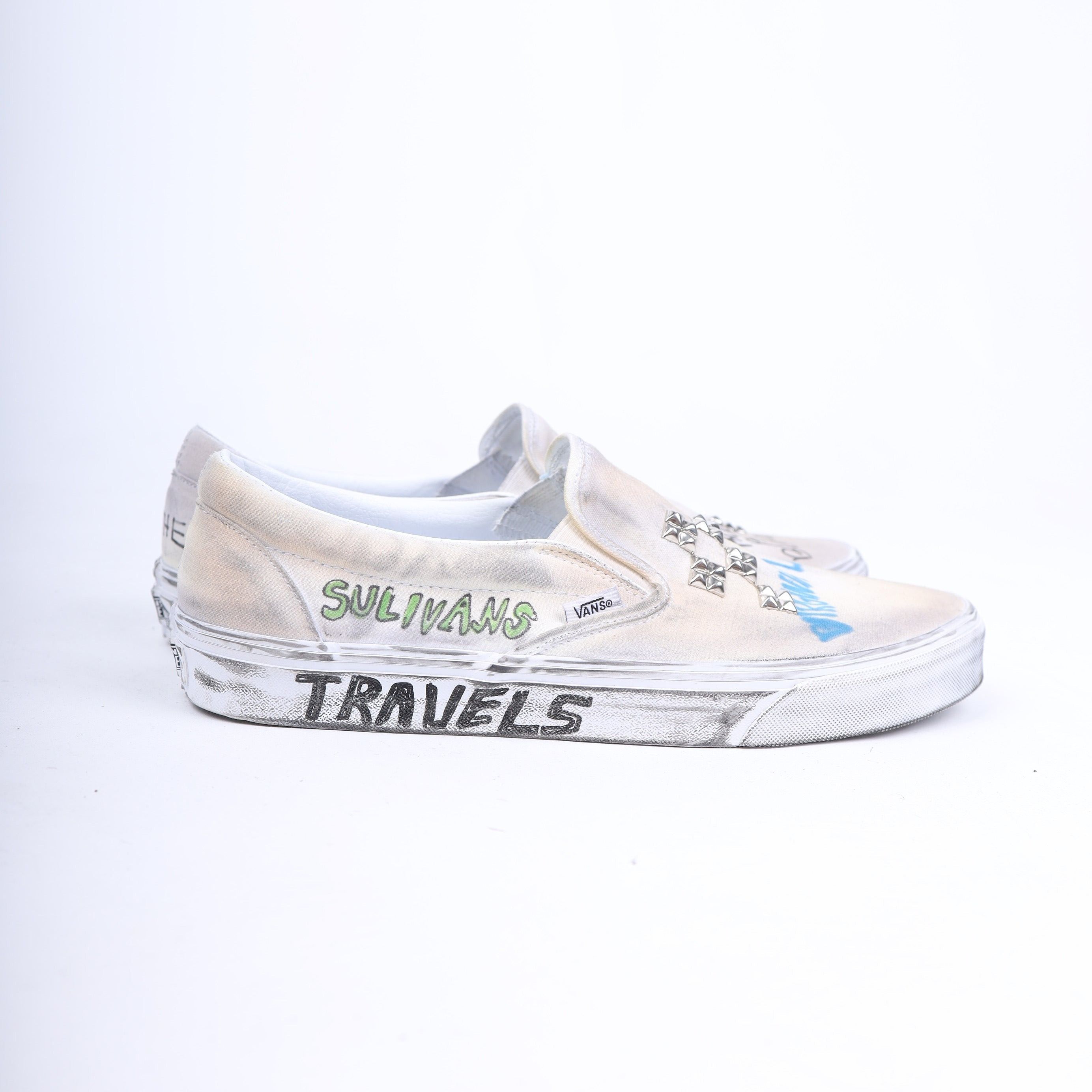 Paly Hollywood PALY 1/1 HAND DRAWN VANS SLIP ONS Size US 12 / EU 45 - 17 Thumbnail