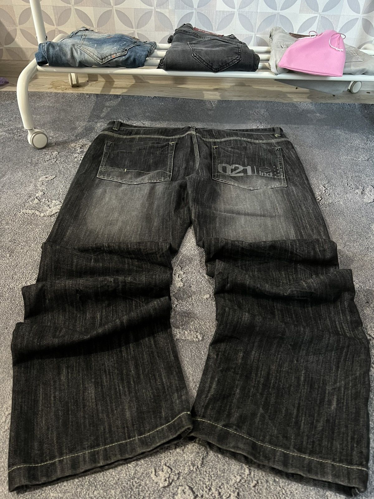 Japanese Brand Underground Retro Wide Leg Swag Jeans Japan Grunge Size US 39 - 1 Thumbnail