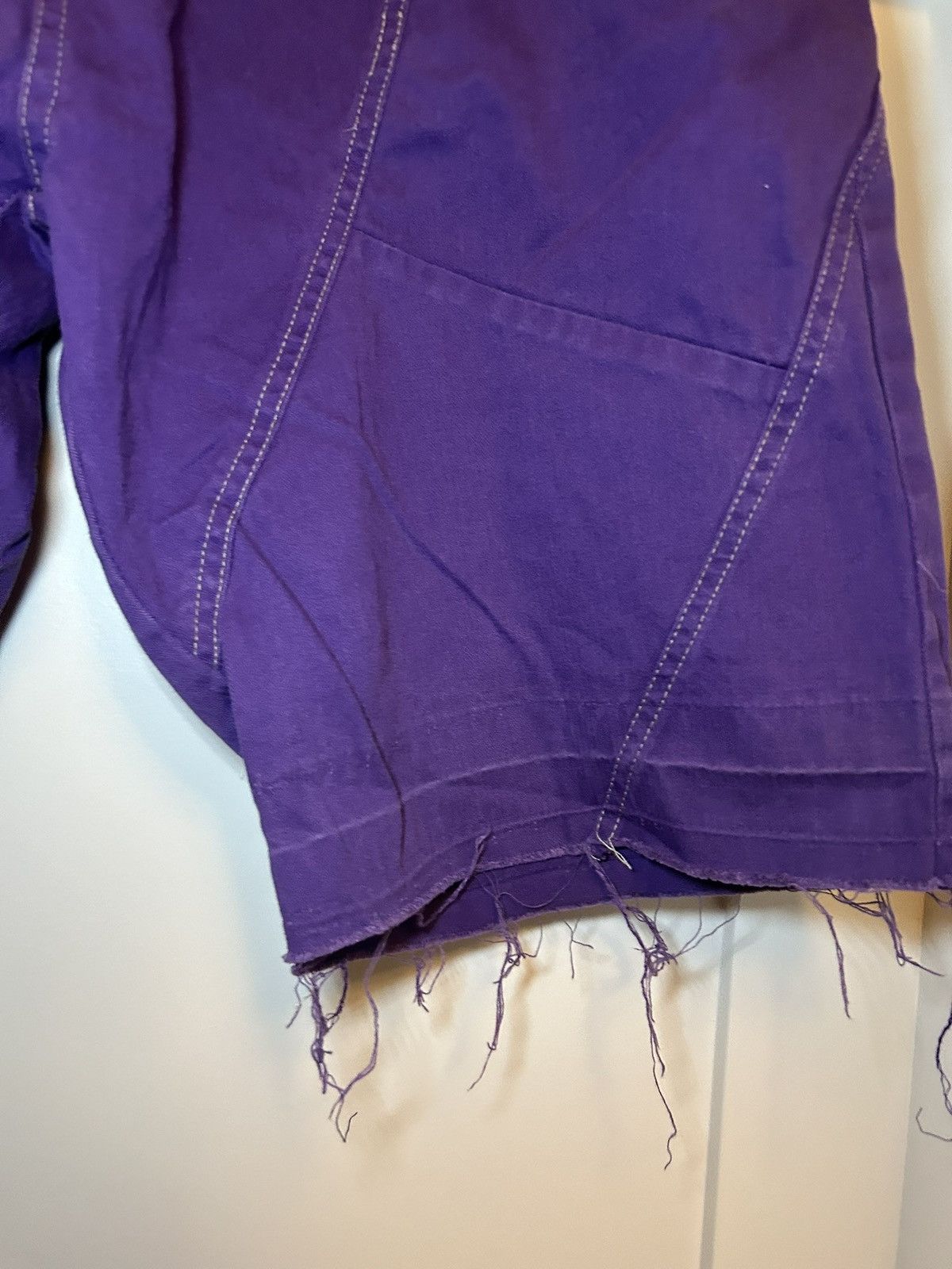 Other Vintage HTTP: distressed purple denim shorts Size US 34 / EU 50 - 6 Thumbnail