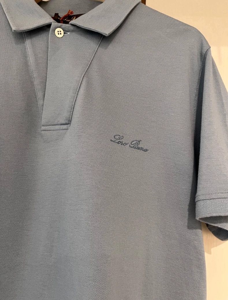 Loro Piana LORO PIANA Pure color breathable casual short sleeve polo Size US S / EU 44-46 / 1 - 3 Thumbnail