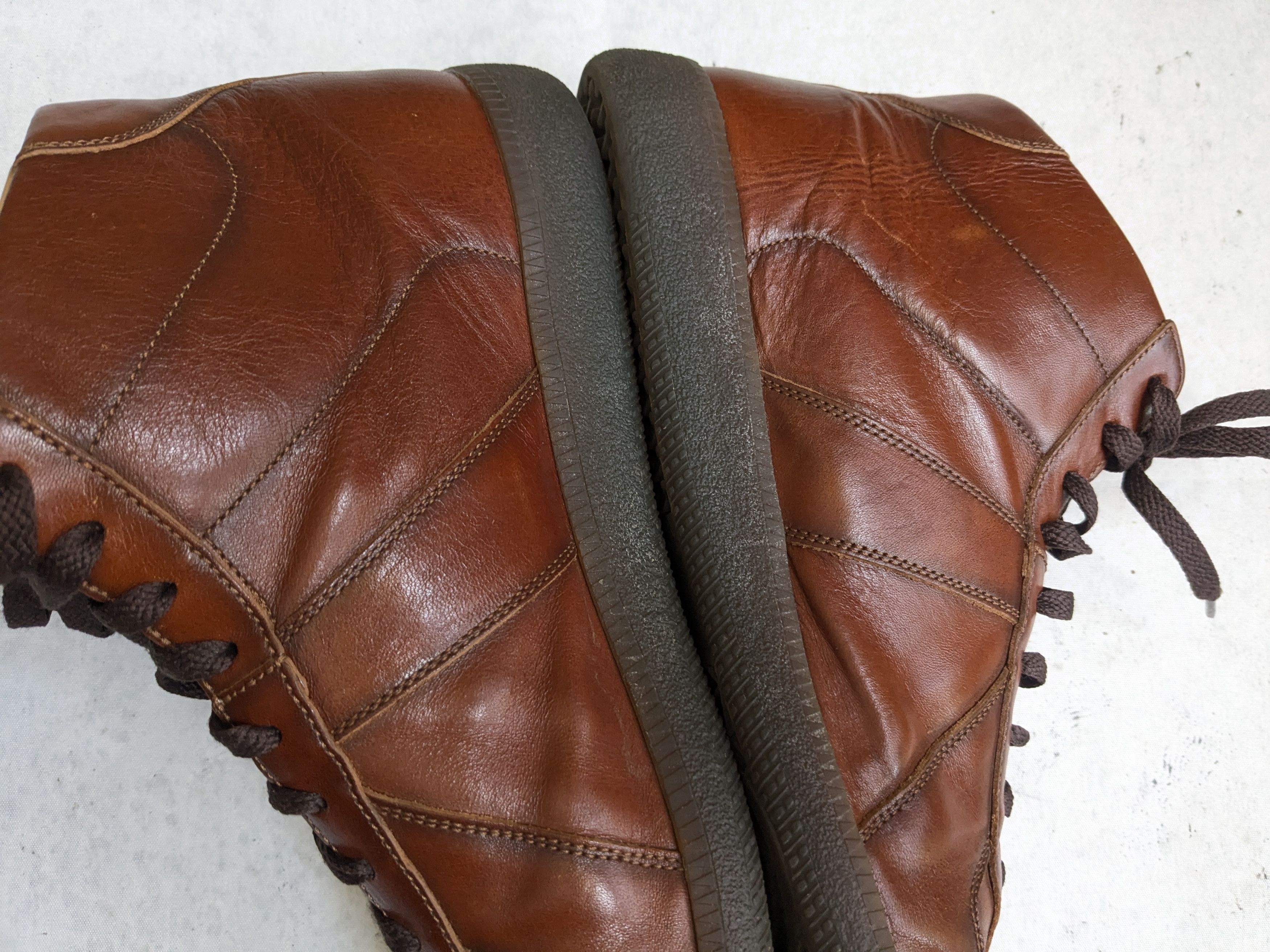 Maison Margiela Maison Margiela Replica GAT Brown 12 45 High Tops Leather Size US 12 / EU 45 - 13 Thumbnail