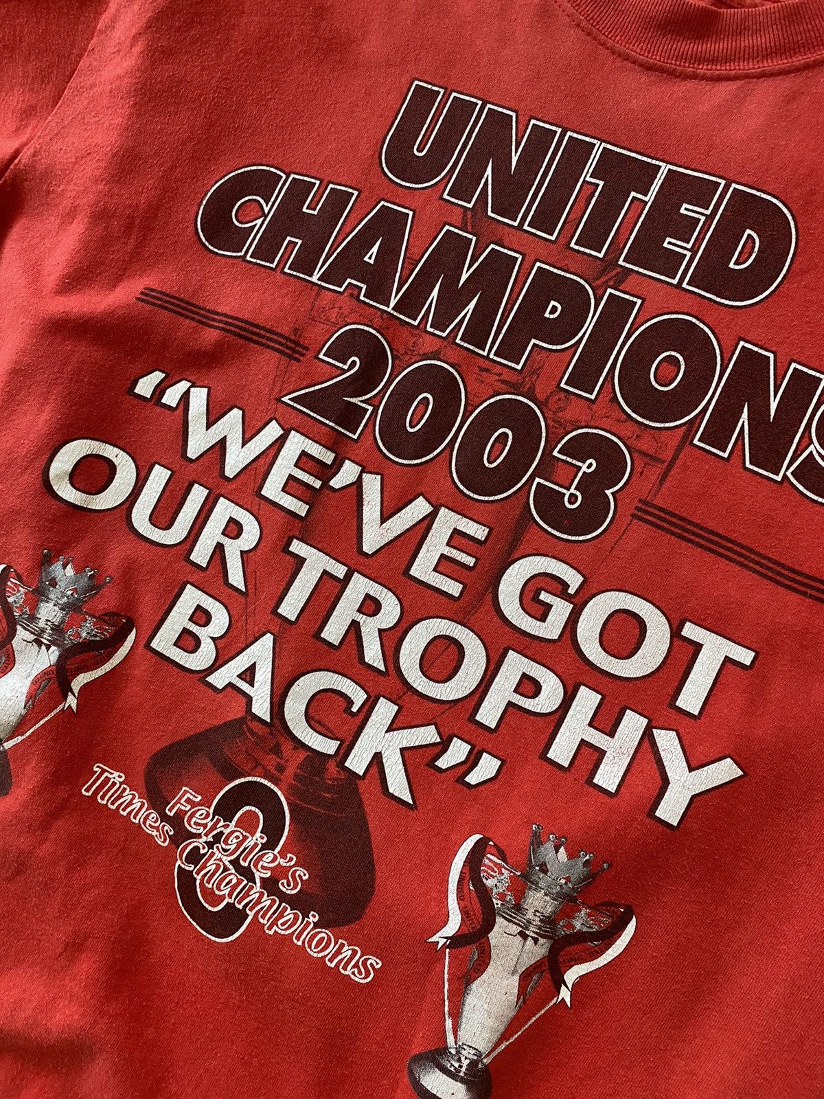 Vintage 2003 Manchester United Ferguson’s Champion cup t shirt Size US L / EU 52-54 / 3 - 3 Thumbnail