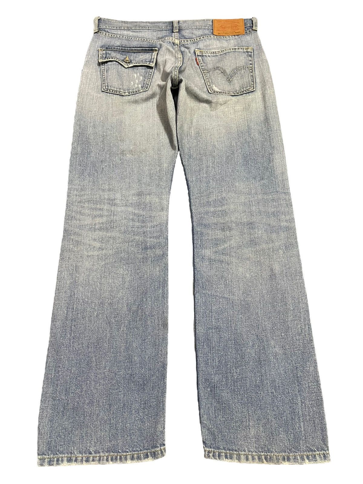 Levi's Vintage 90s Levis Blue Faded Wash Distress Style Jeans Size US 34 / EU 50 - 2 Thumbnail