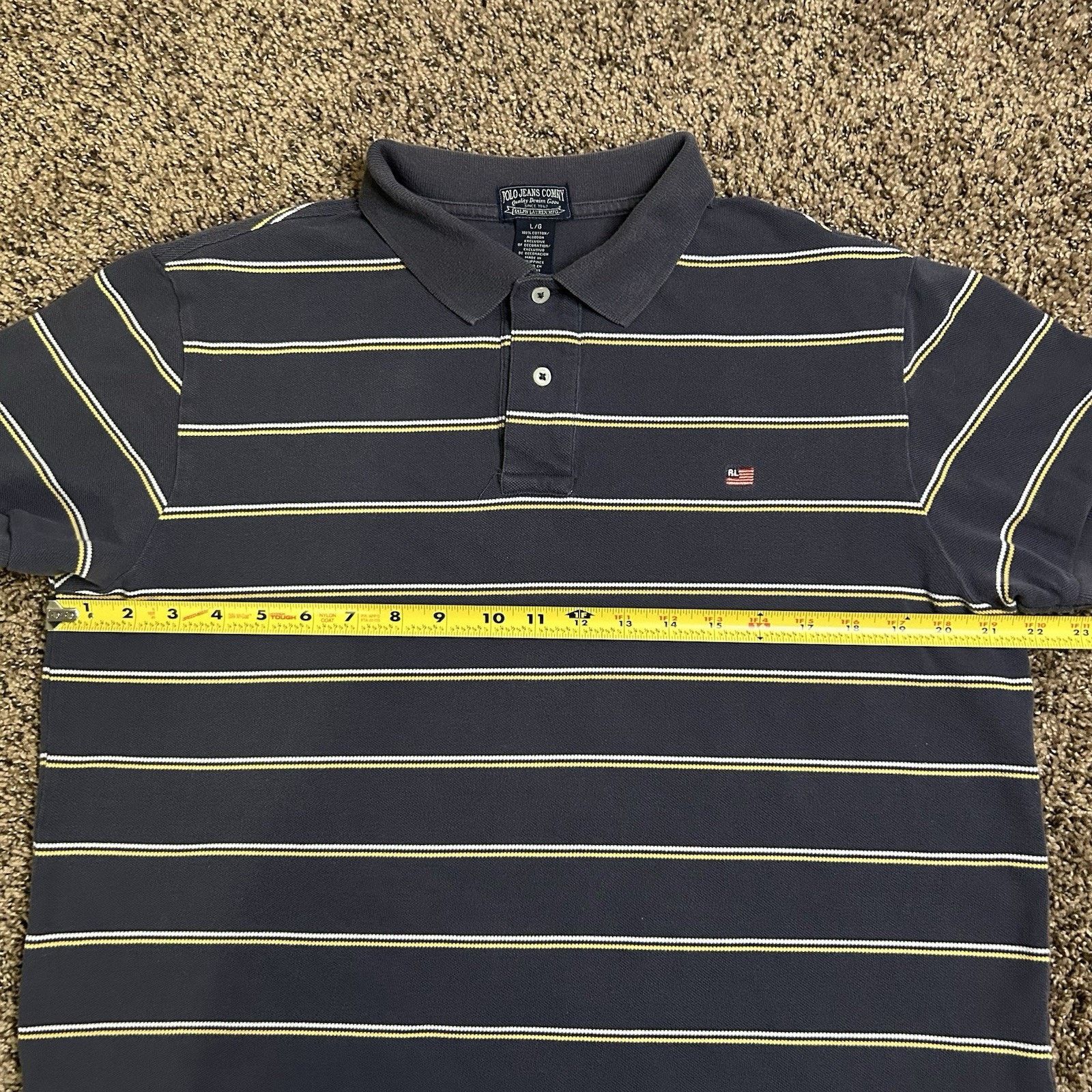 Polo Ralph Lauren Vintage Polo Jean Company Ralph Lauren Collared Striped Lg Size US L / EU 52-54 / 3 - 10 Thumbnail