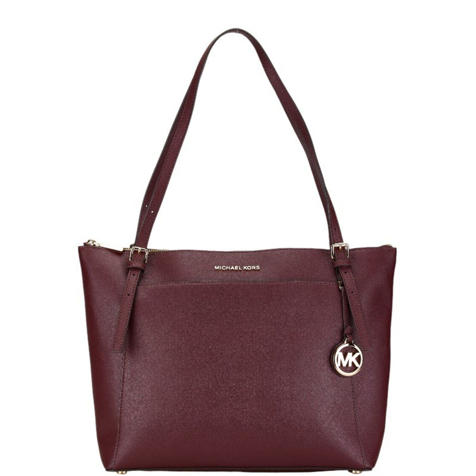 Michael Kors Michael Kors Tote Bag Handbag 30H1GV6T9T Bordeaux Wine Red Leather Women s Grailed