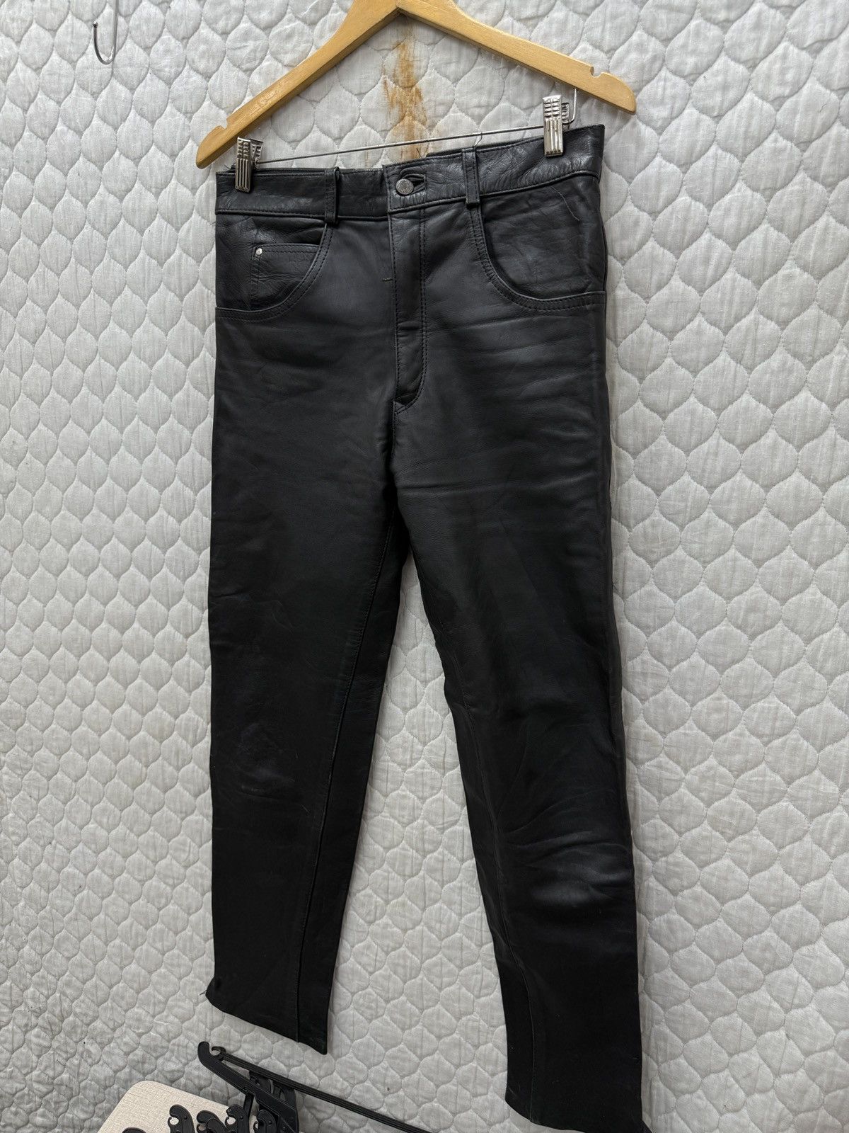 Genuine Leather 🔥🔥🔥STEALS CUIRS LONDON LEATHER PANTS Size US 31 - 4 Thumbnail