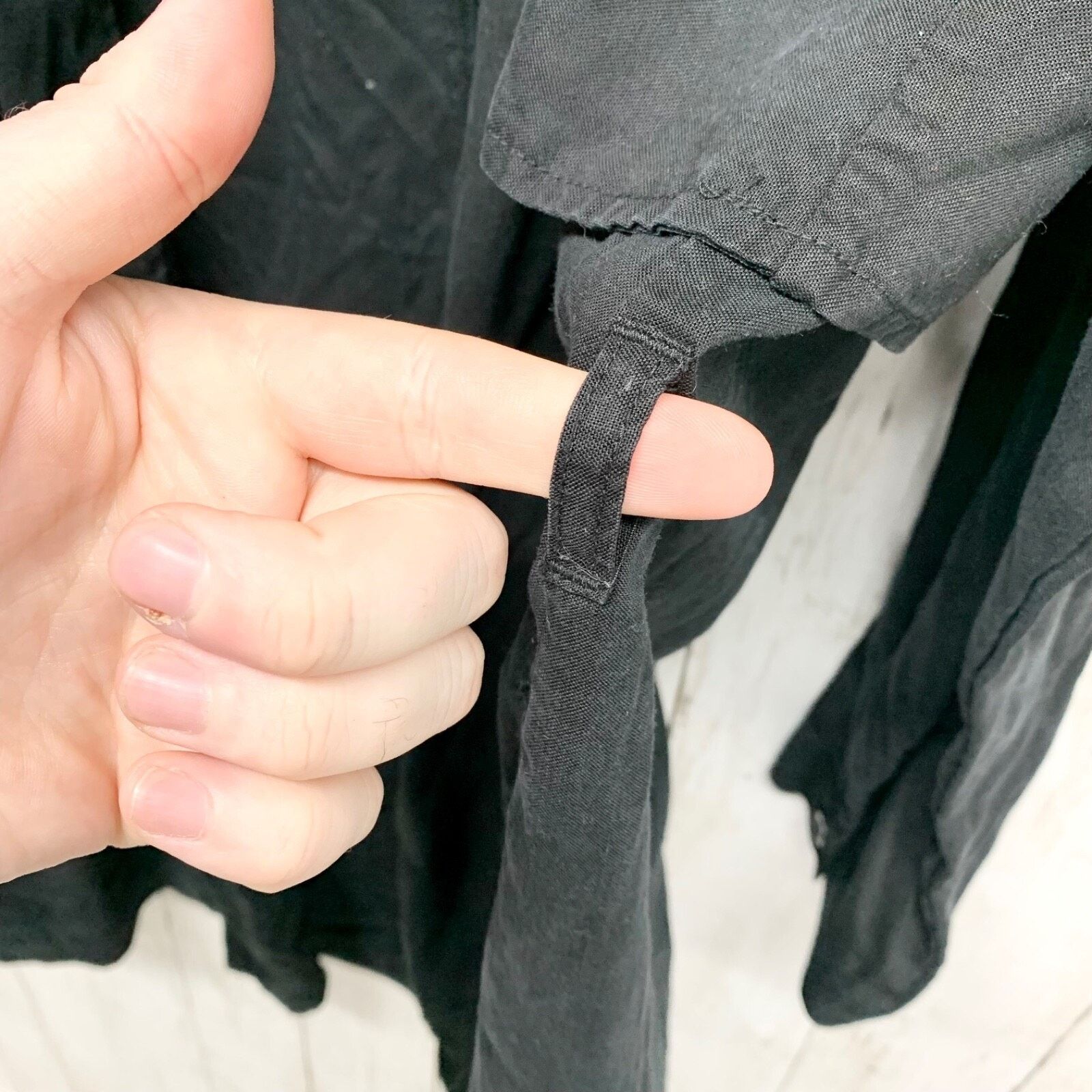 Other Cloth & Stone Jacket Medium Collared Split Back Trench Black Size M / US 6-8 / IT 42-44 - 4 Thumbnail